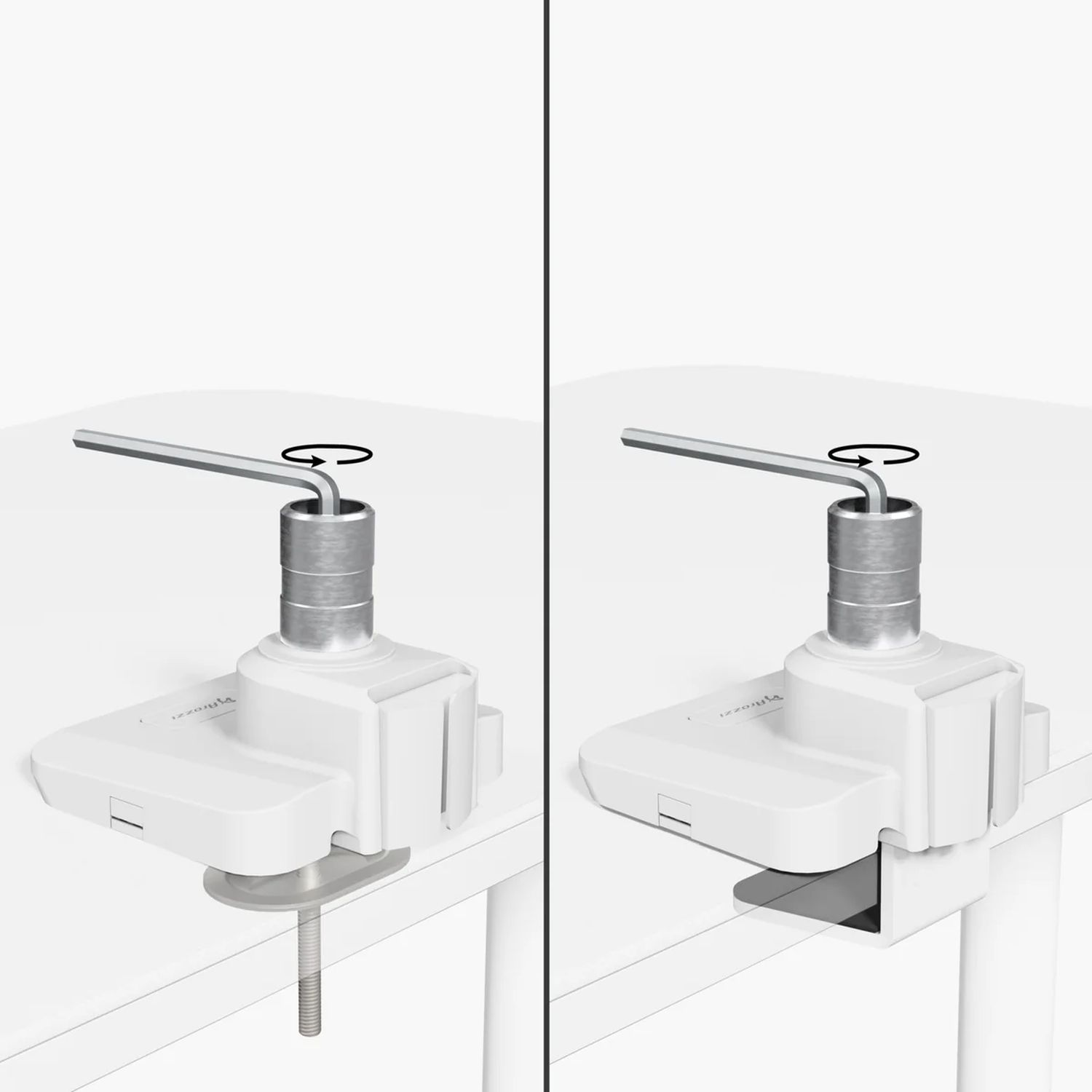 Imagen 5 de Soporte de escritorio para monitor con resorte de gas Arozzi Alzare NEO-PRO-WT - Blanco Blanco