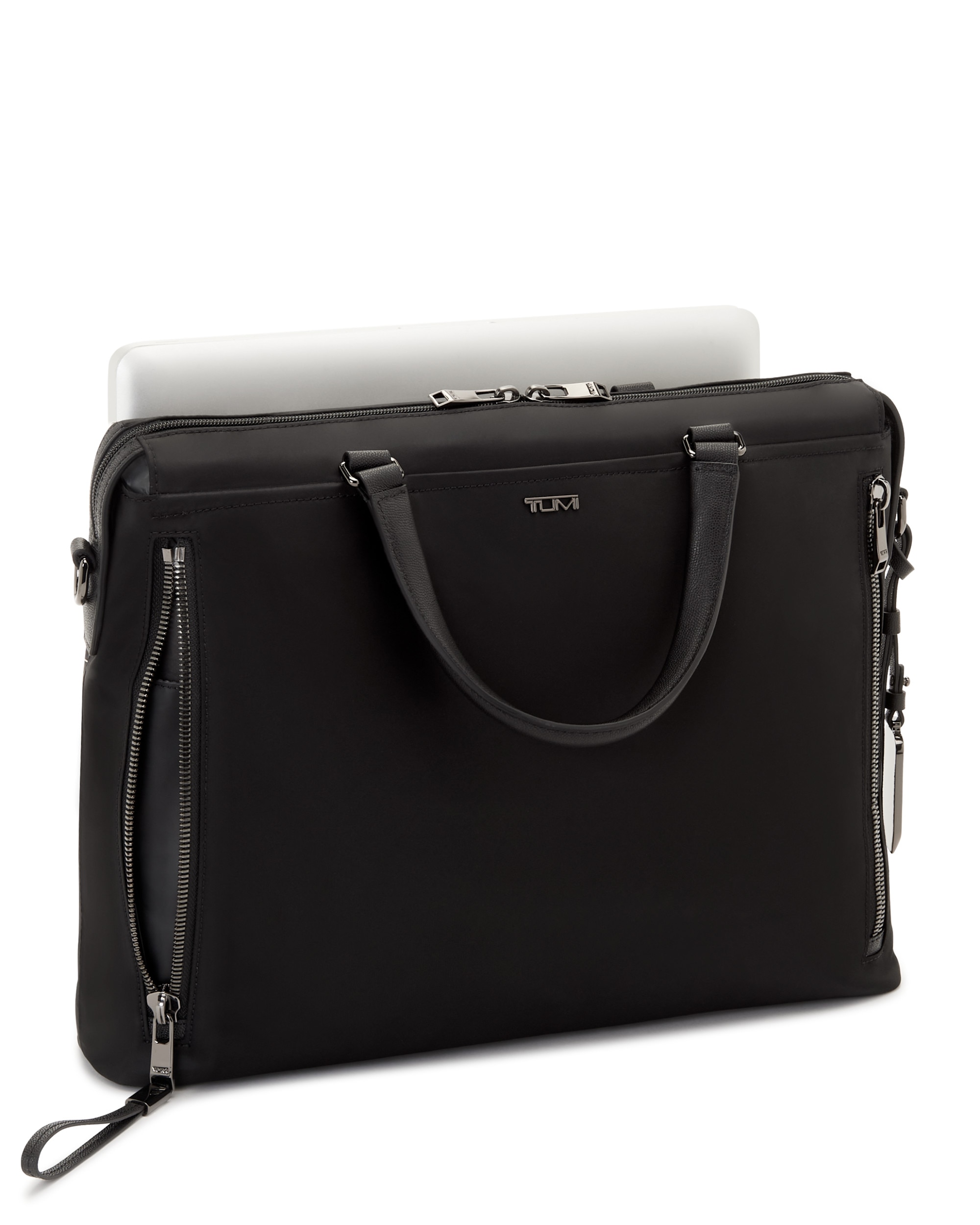 Imagen 5 de Maletín kendallville voyageur de nailon y piel con correa extraíble - Tumi - Negro Negro