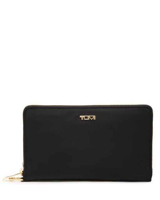 Imagen 0 de Estuche para joyas Vevay Voyageur de nailon en negro y dorado