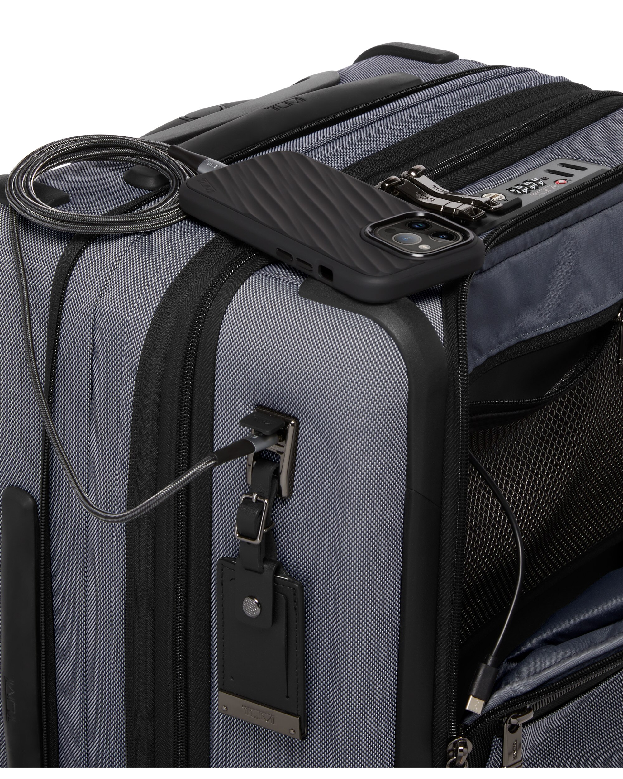 Maleta de cabina expandible alpha x continental dual access con capacidad hasta 54 litros - Tumi - Gris Gris-2