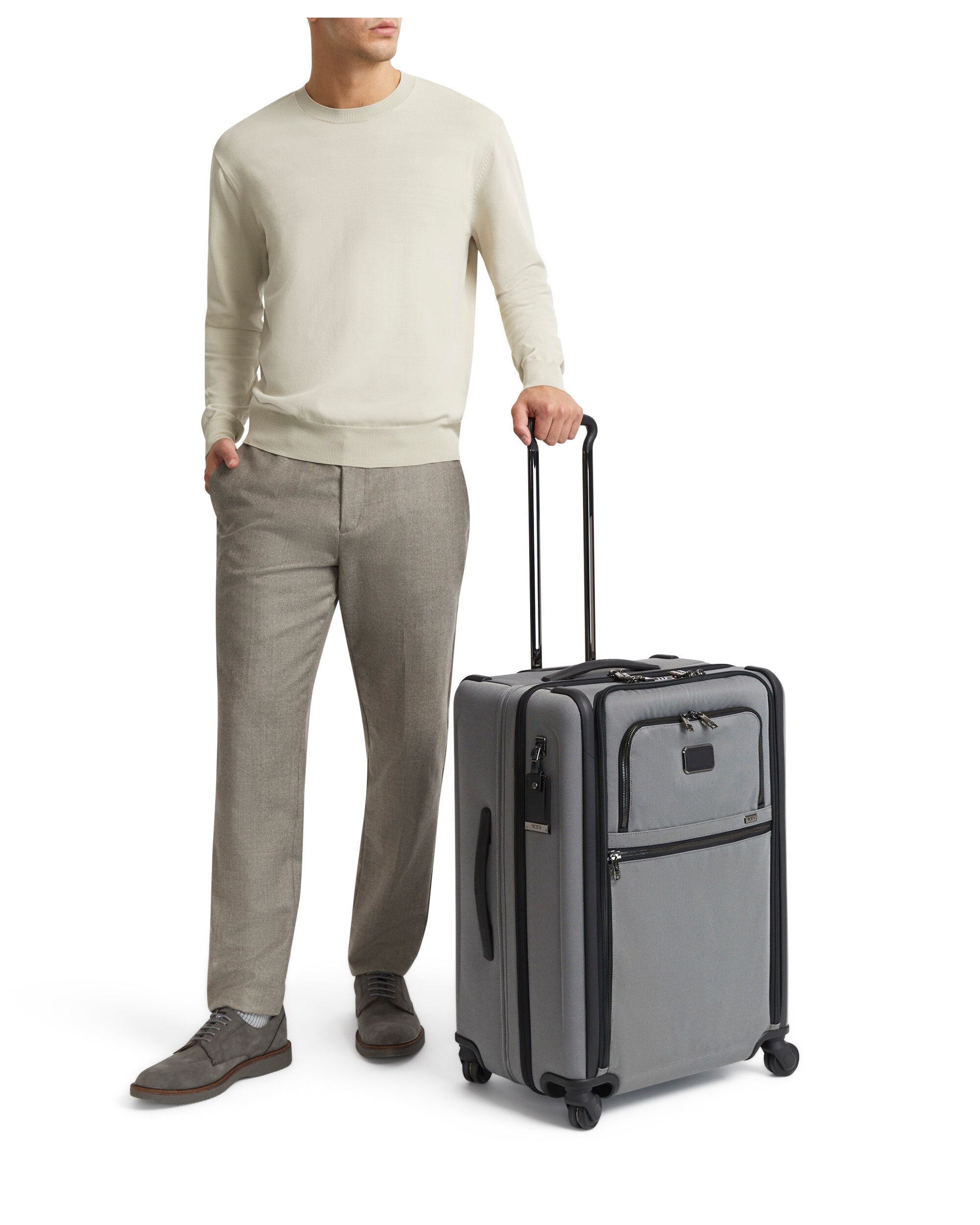Maleta mediana expandible alpha x con capacidad hasta 123 litros - Tumi - Gris Gris-4