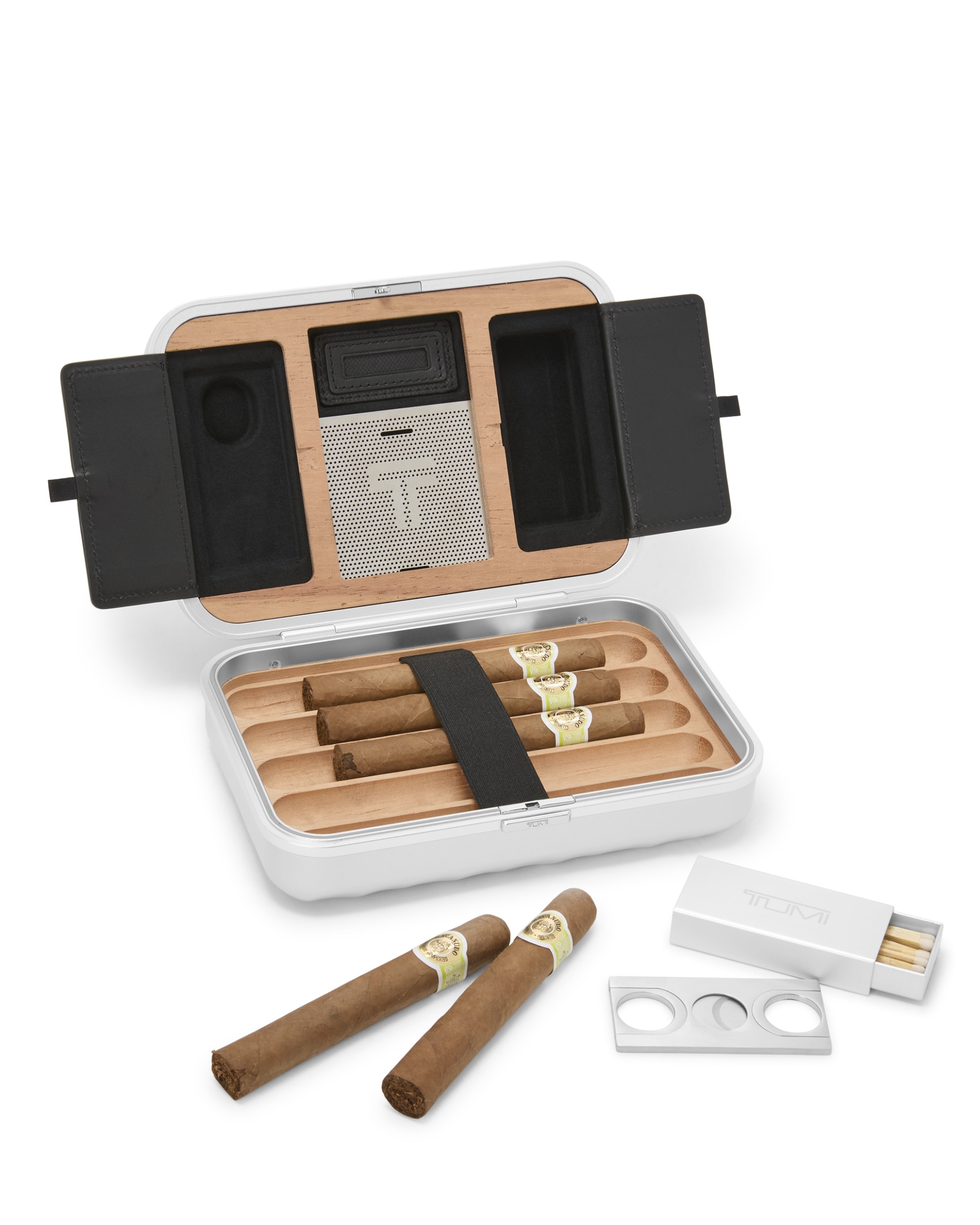 Estuche para puros 19 Degree Aluminium de aluminio - Tumi - Plata Plata-2