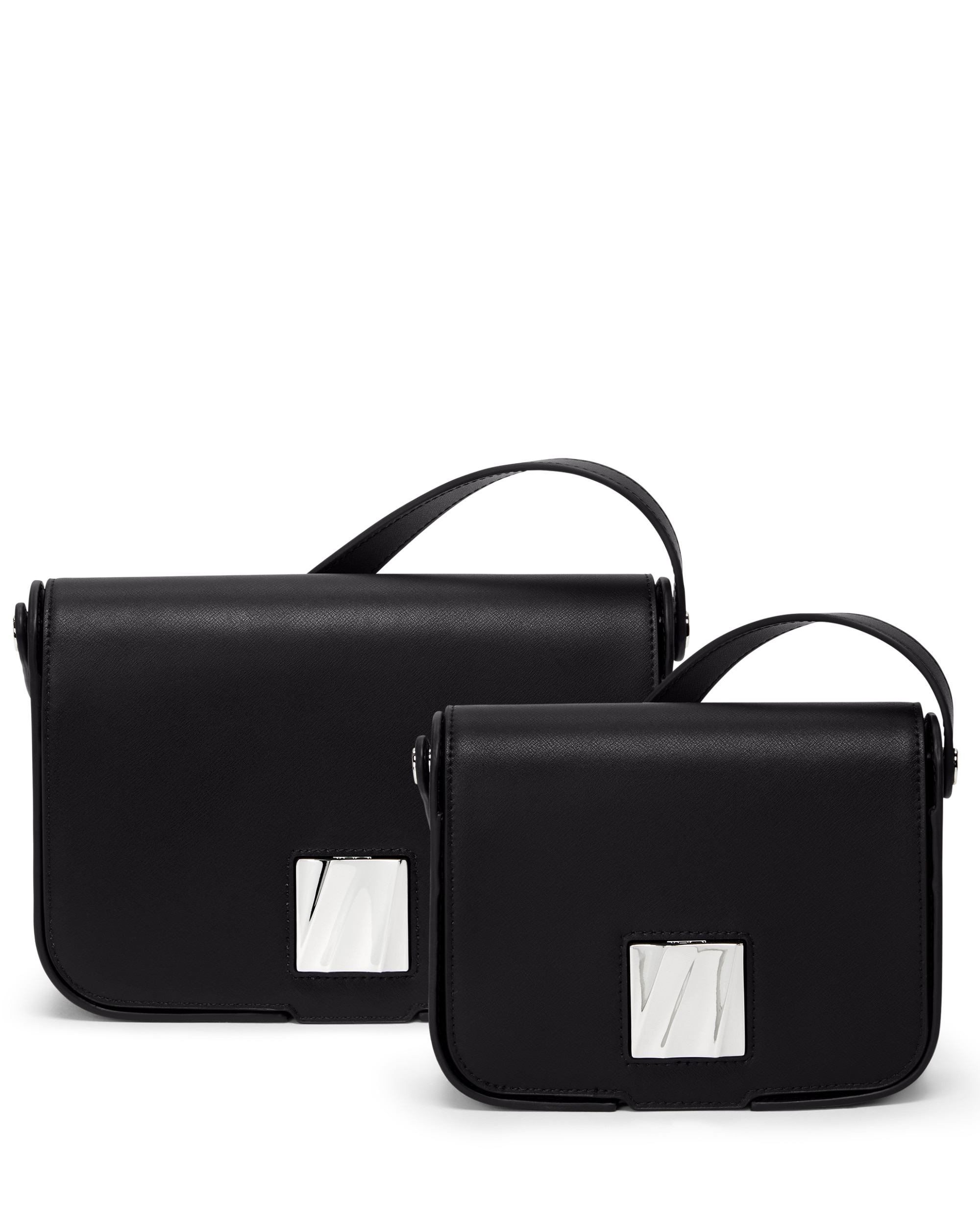 Bolso shoulder pequeño olas de piel - Tumi - Negro Negro-2