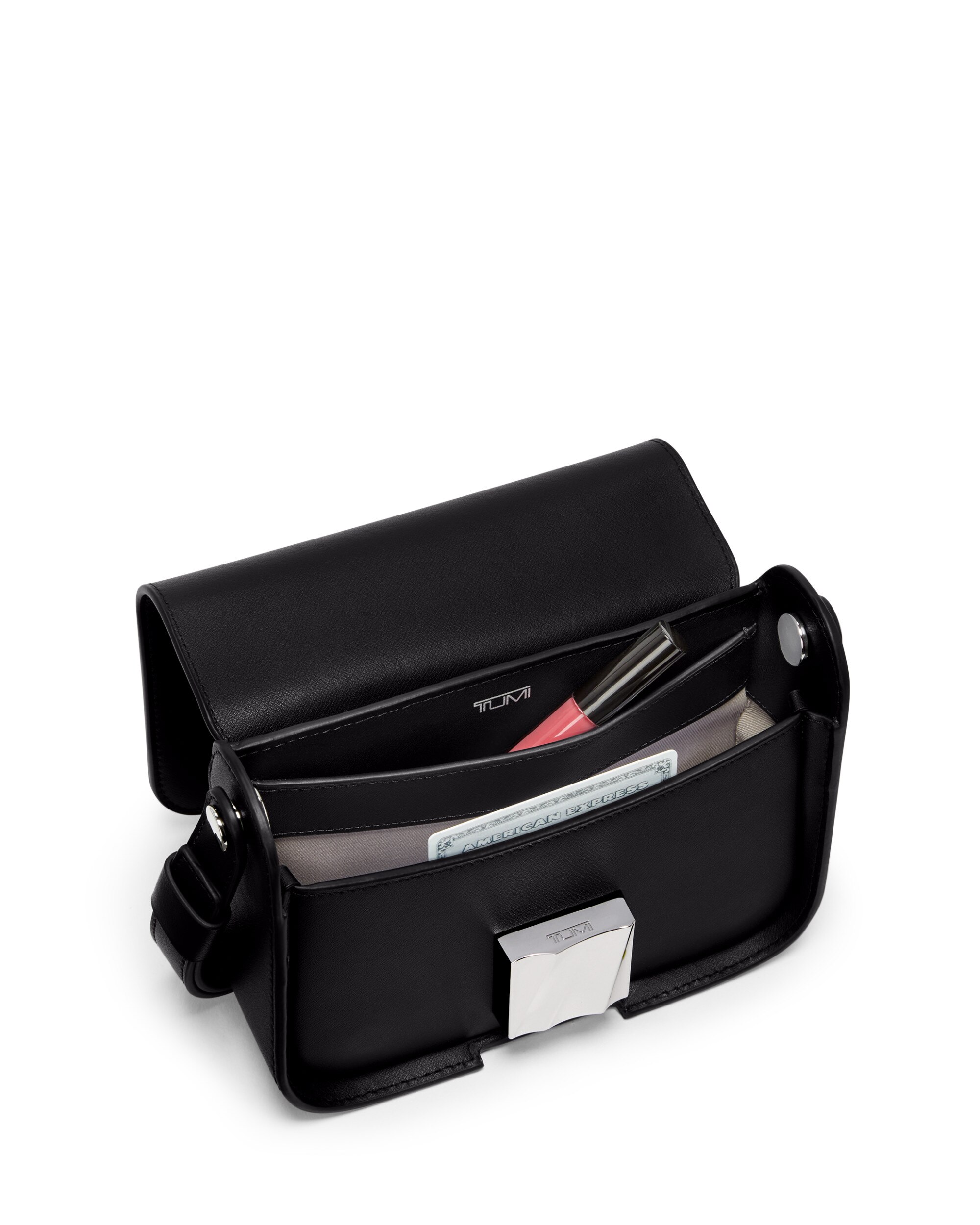 Bolso shoulder pequeño olas de piel - Tumi - Negro Negro-5