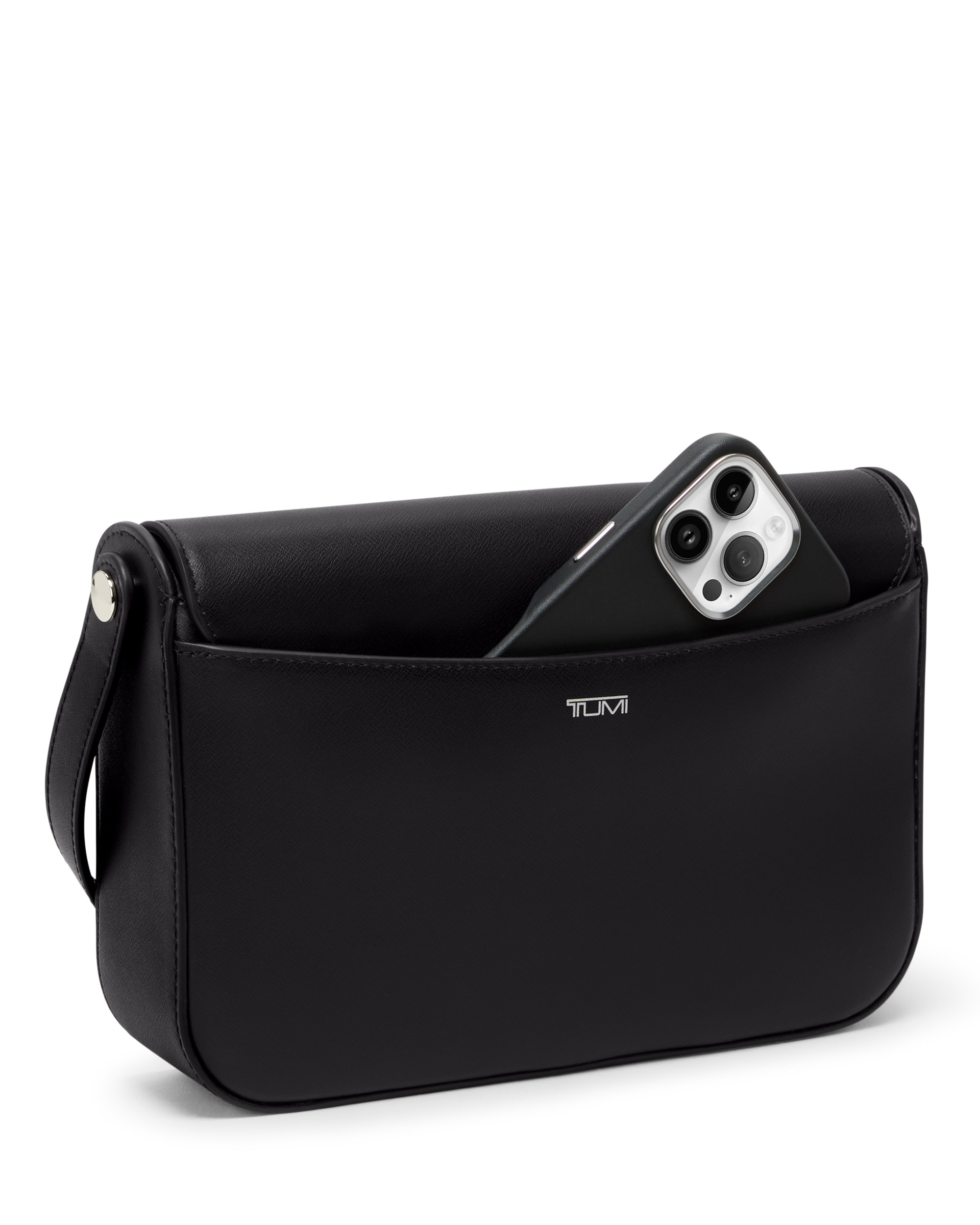 Bolso de hombro mediano olas de piel en sienna - Tumi - Negro Negro-3