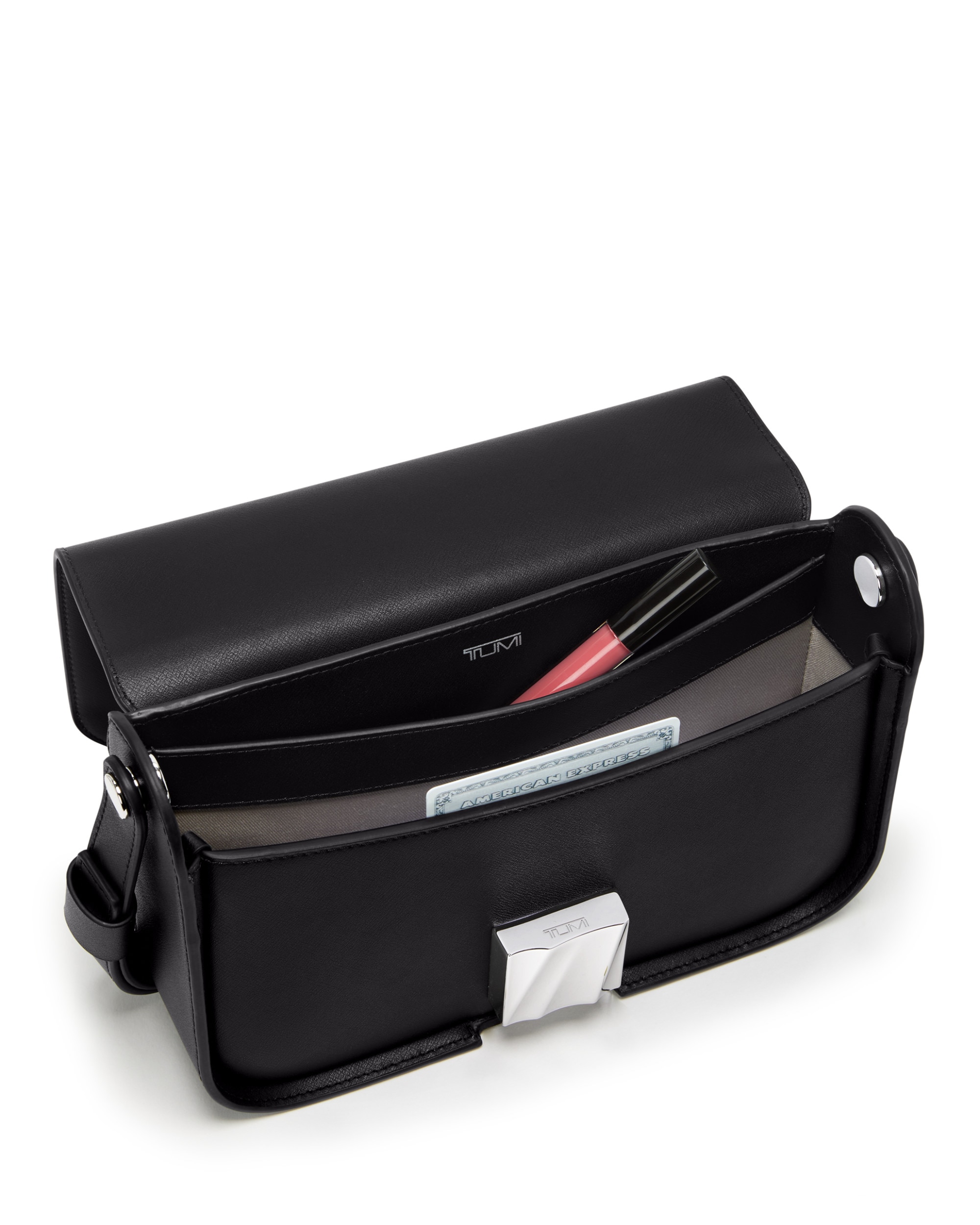 Bolso de hombro mediano olas de piel en sienna - Tumi - Negro Negro-4