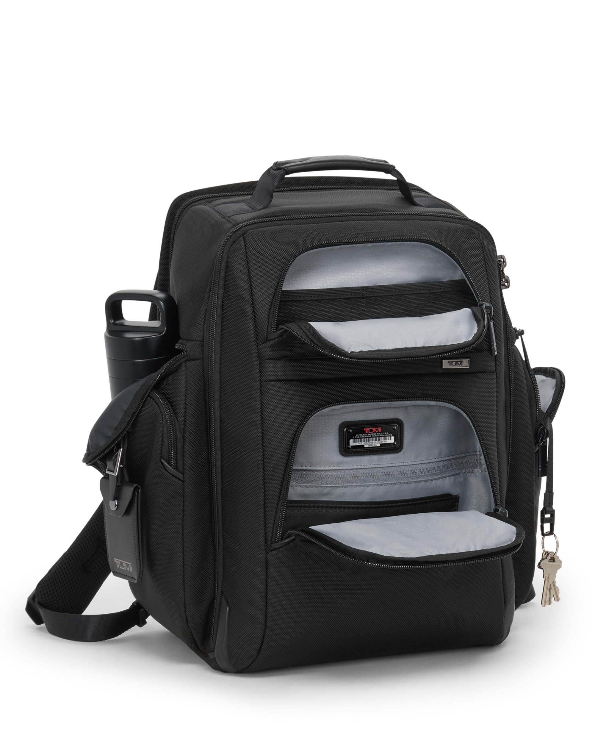 Mochila de viaje expandible para portátil de 15'' alpha blanda con capacidad de 32,2 litros - Tumi - Negro Negro-3
