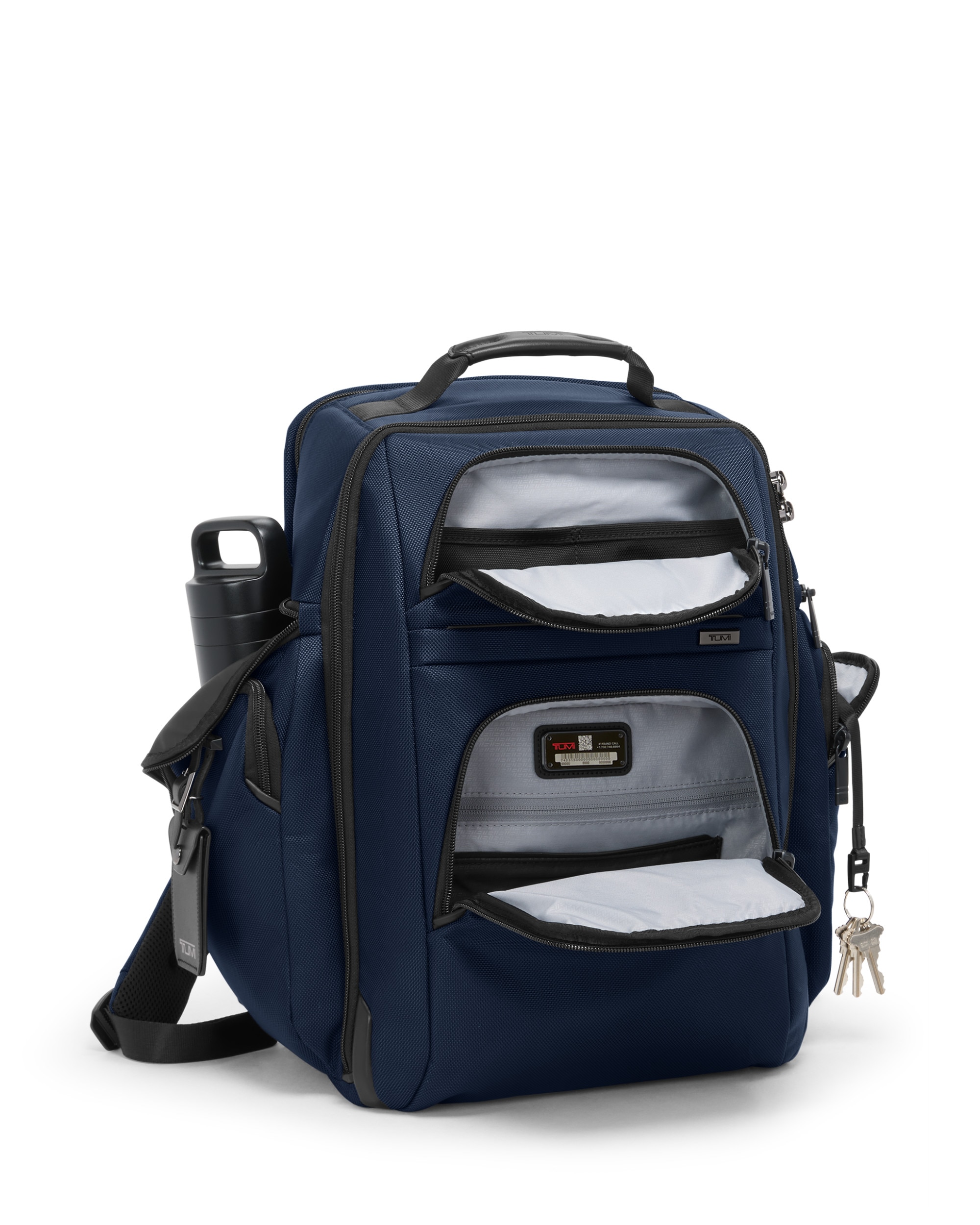 Mochila de viaje expandible para portátil de 15'' alpha blanda con capacidad de 32,2 litros - Tumi - Azul marino Azul marino-6