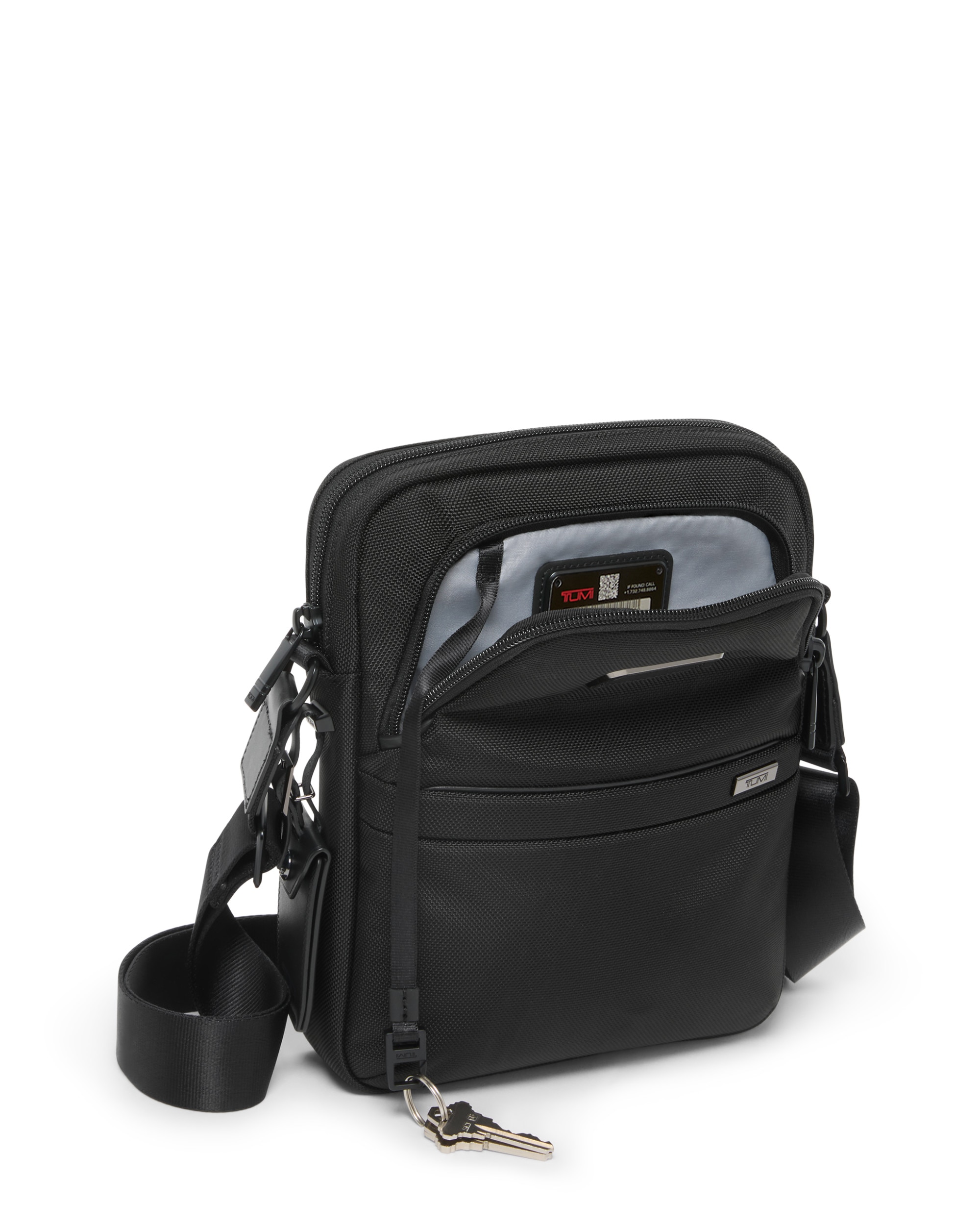 Bolso crossbody mediano Alpha de nylon balístico - Tumi - Azul marino Negro-6