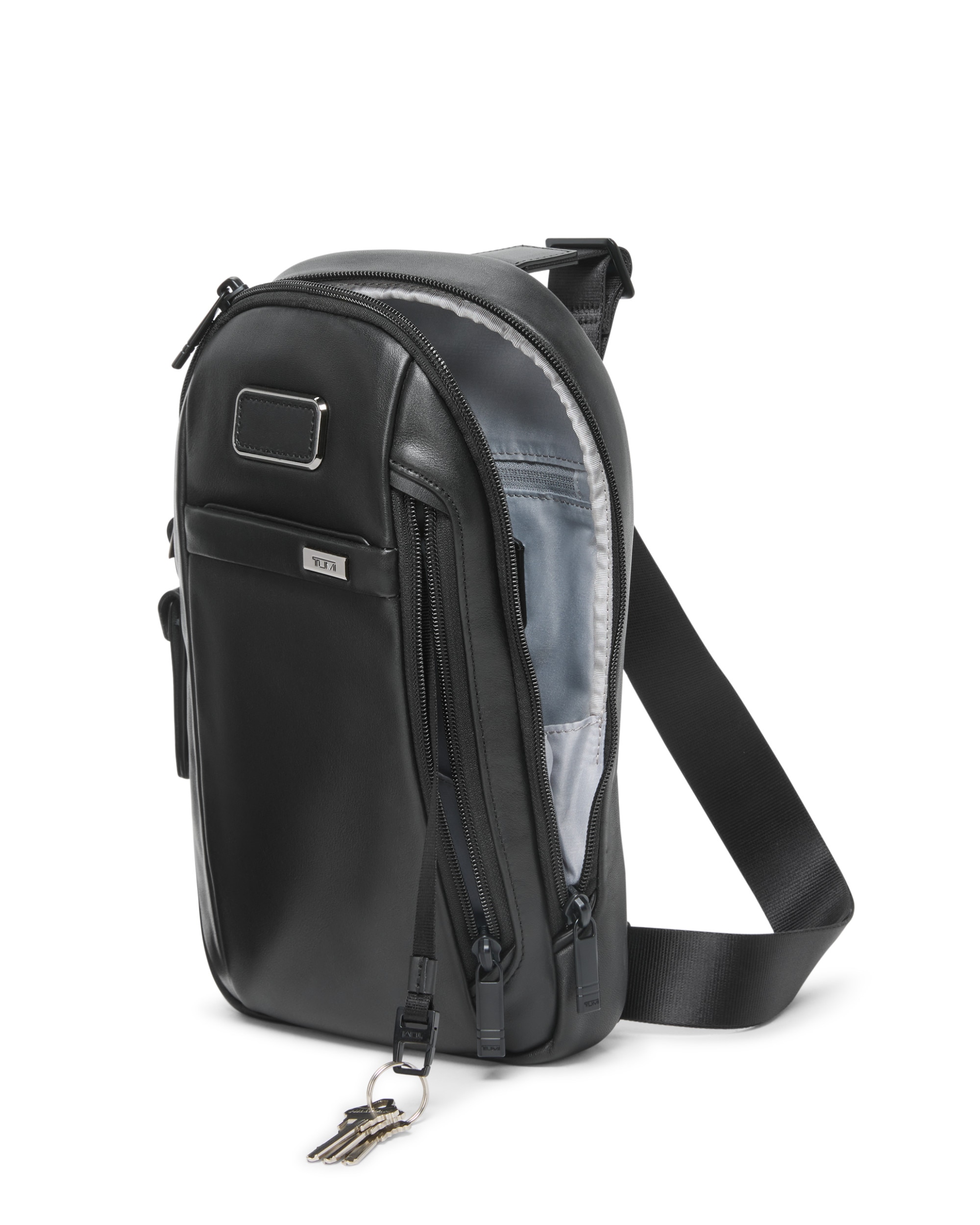 Bolso sling Alpha de piel - Tumi - Negro Negro-2