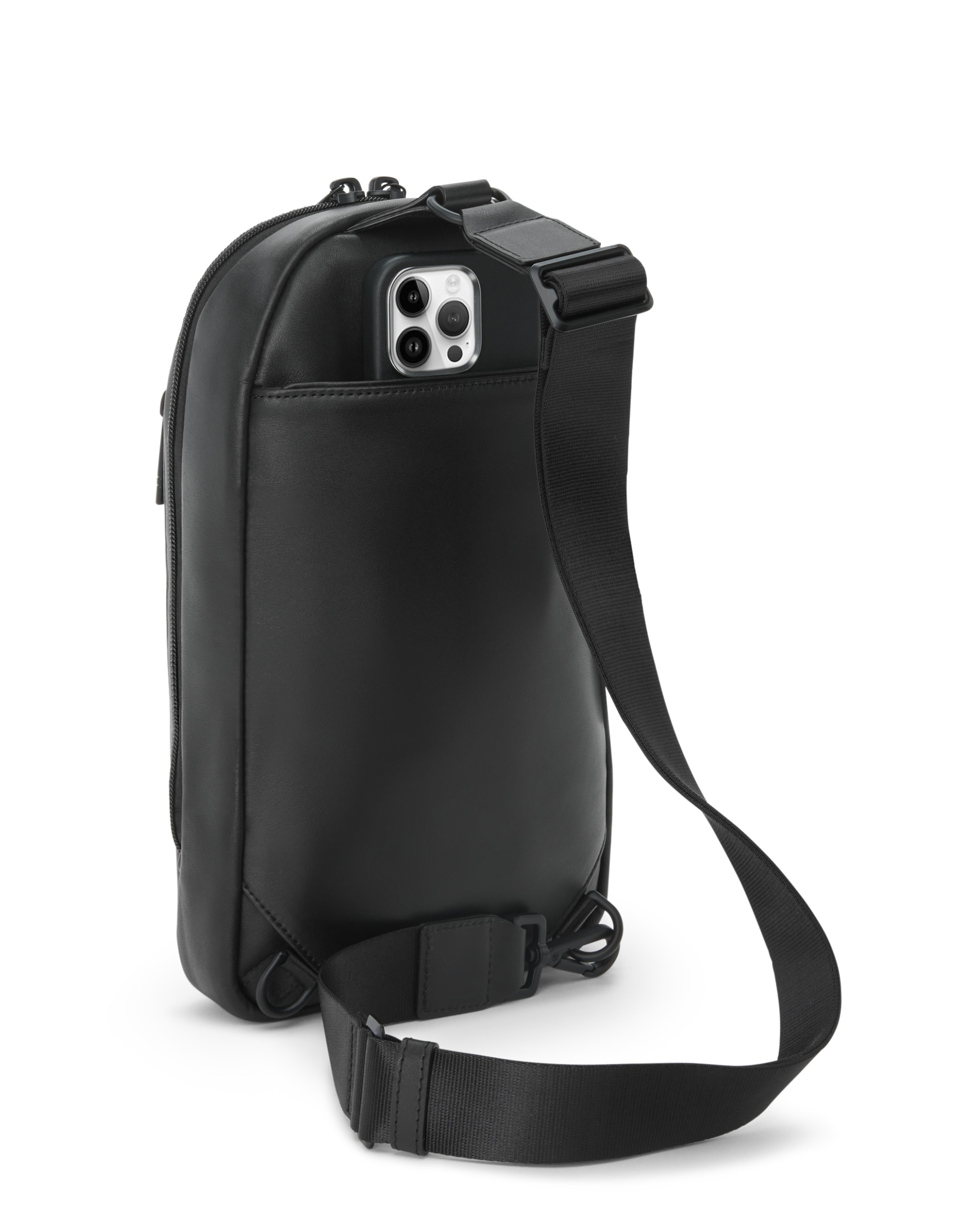 Bolso sling Alpha de piel - Tumi - Negro Negro-5