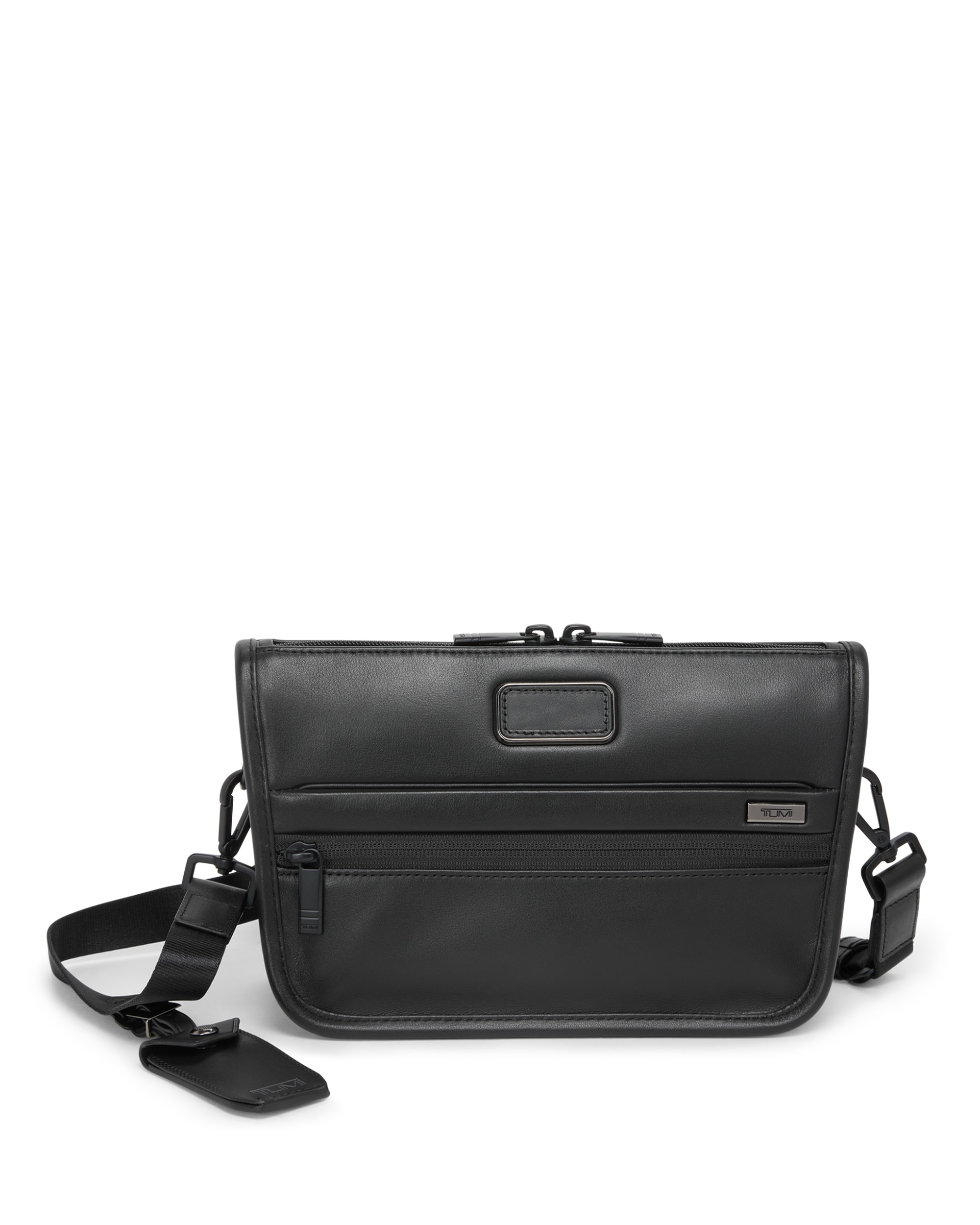 Imagen 0 de Bolso crossbody tipo clutch Convertible Alpha de piel Negro