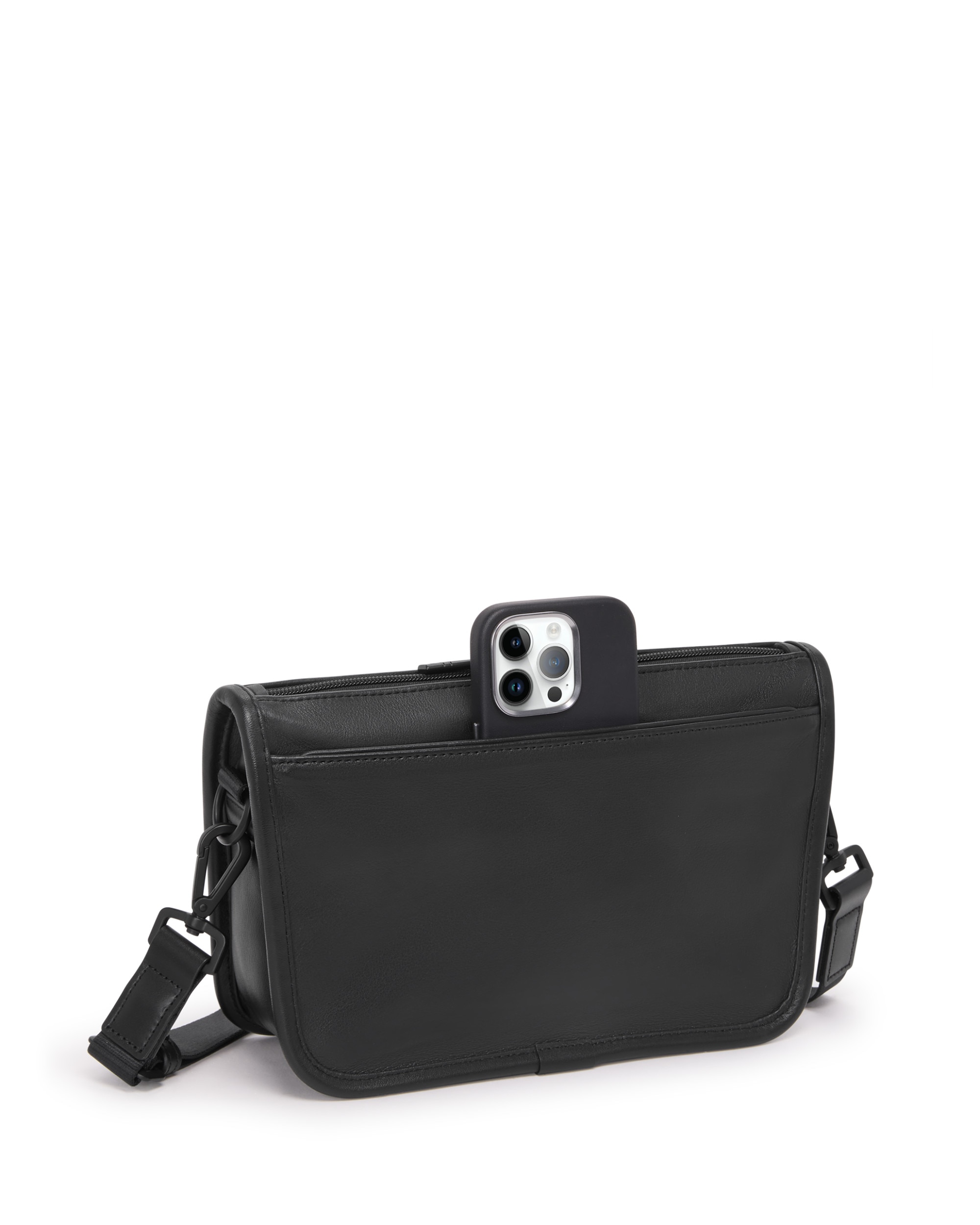 Bolso crossbody tipo clutch Convertible Alpha de piel - Tumi - Negro Negro-4