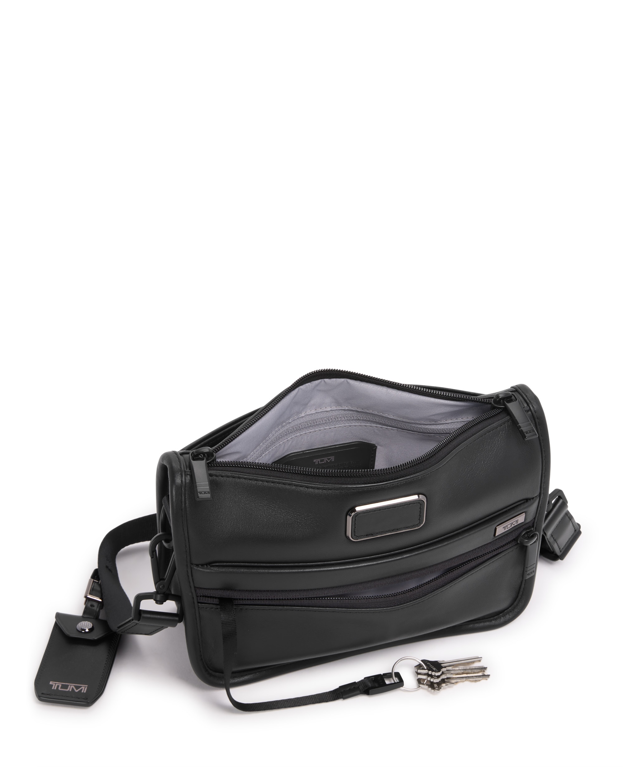 Bolso crossbody tipo clutch Convertible Alpha de piel - Tumi - Negro Negro-5