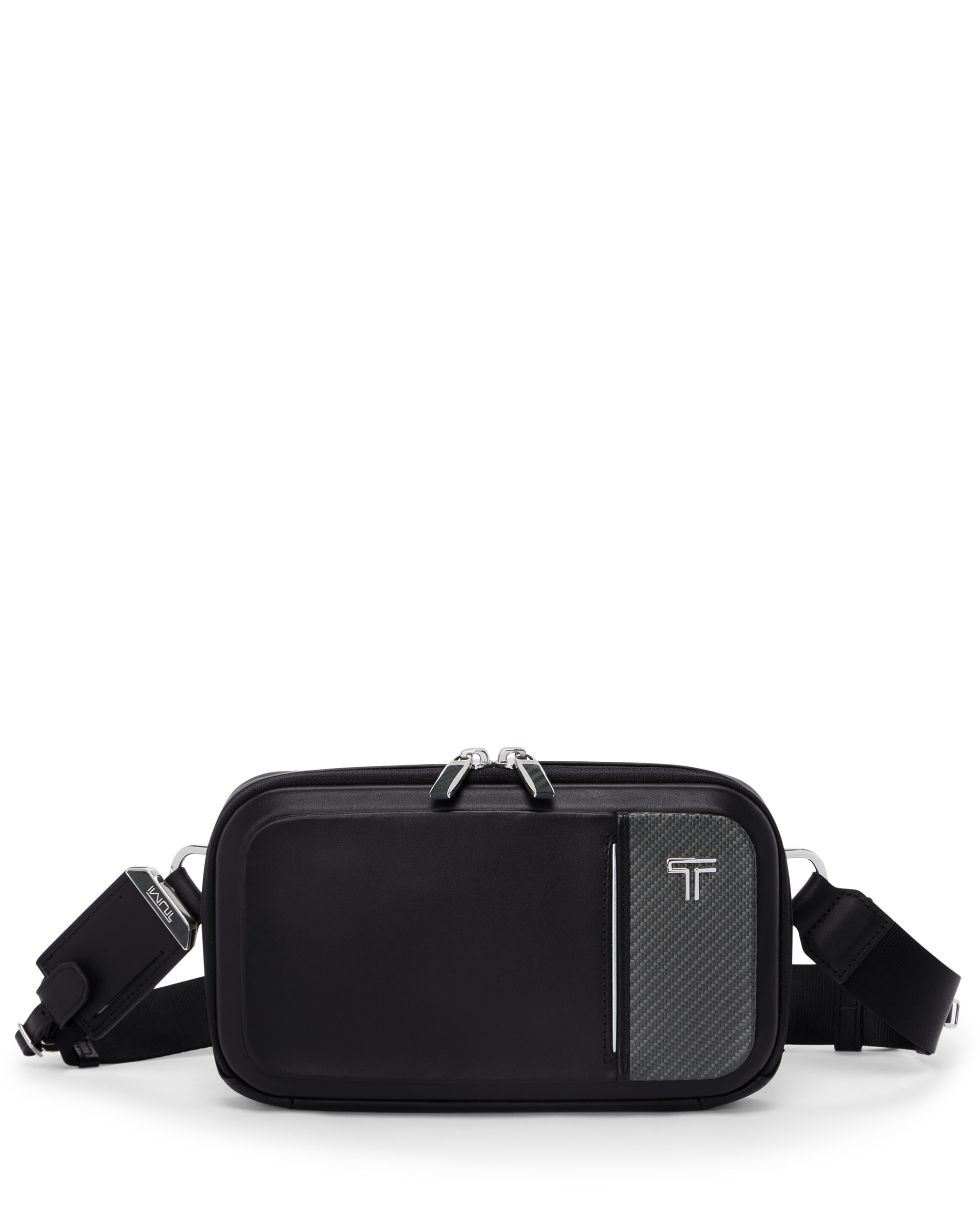 Imagen 0 de Bolso sling Compact Messina Arrivé de piel Negro