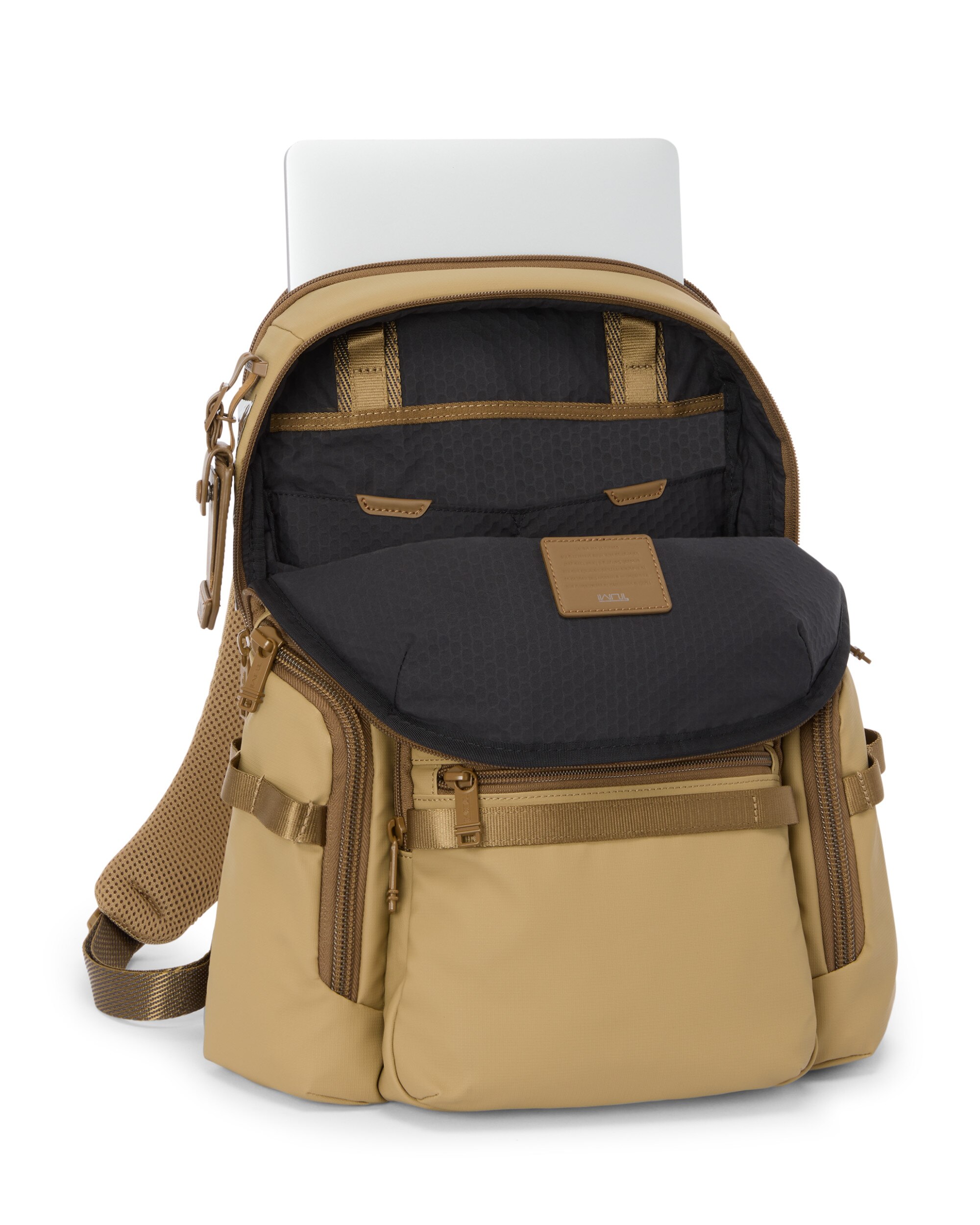 Mochila expandible para portátil de 15'' Navigation Alpha Bravo blanda con capacidad hasta 36, litros - Tumi - Caqui Caqui-5