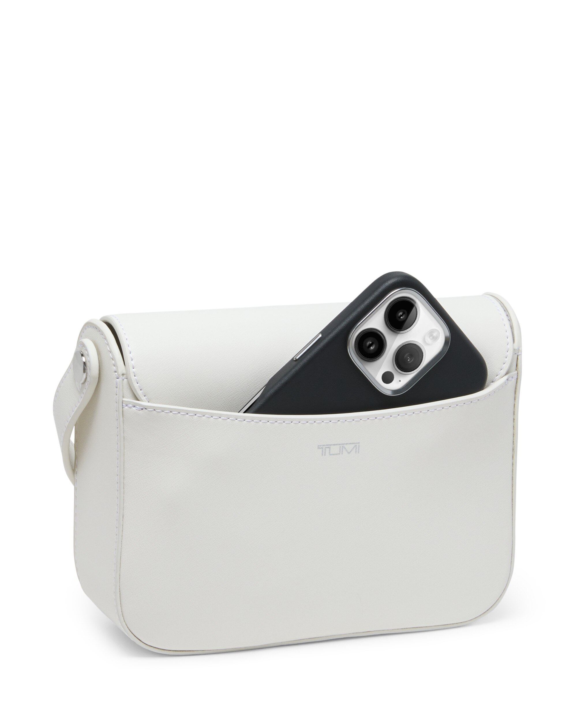 Bolso shoulder pequeño olas de piel - Tumi - Blanco Blanco-5