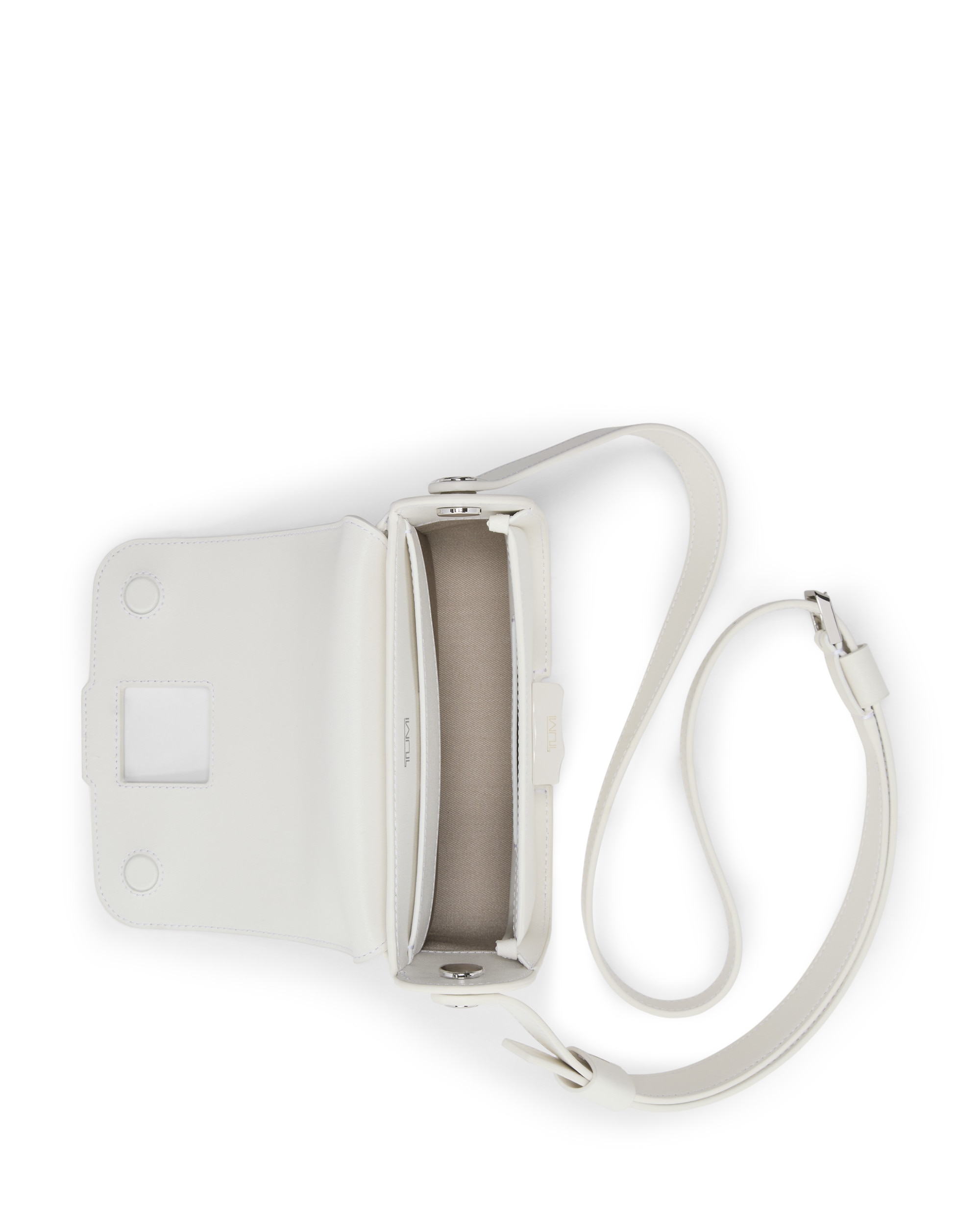 Bolso shoulder pequeño olas de piel - Tumi - Blanco Blanco-6