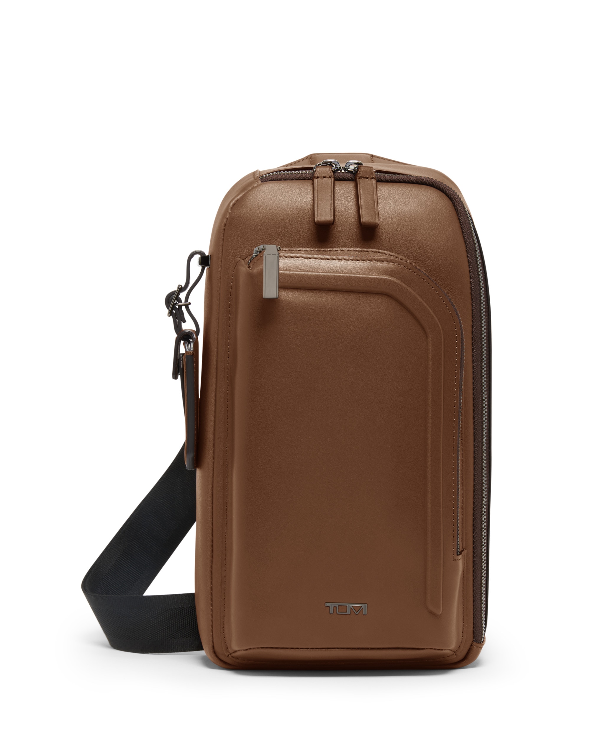 Imagen 1 de Bolso sling gregory harrison de piel con organización interna Naranja