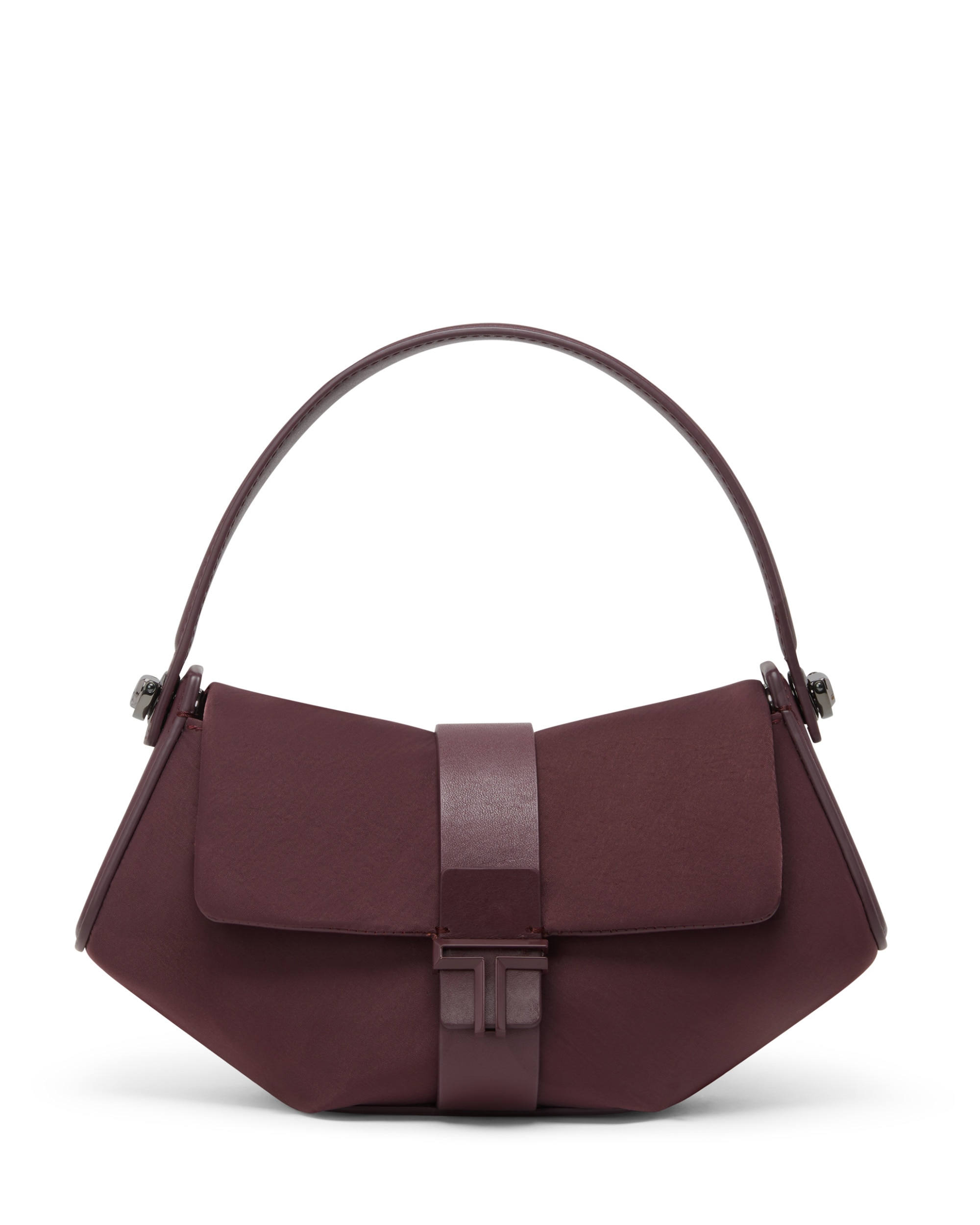 Imagen 1 de Bolso de hombro pequeño journey de nailon y piel con correa extraíble Topo