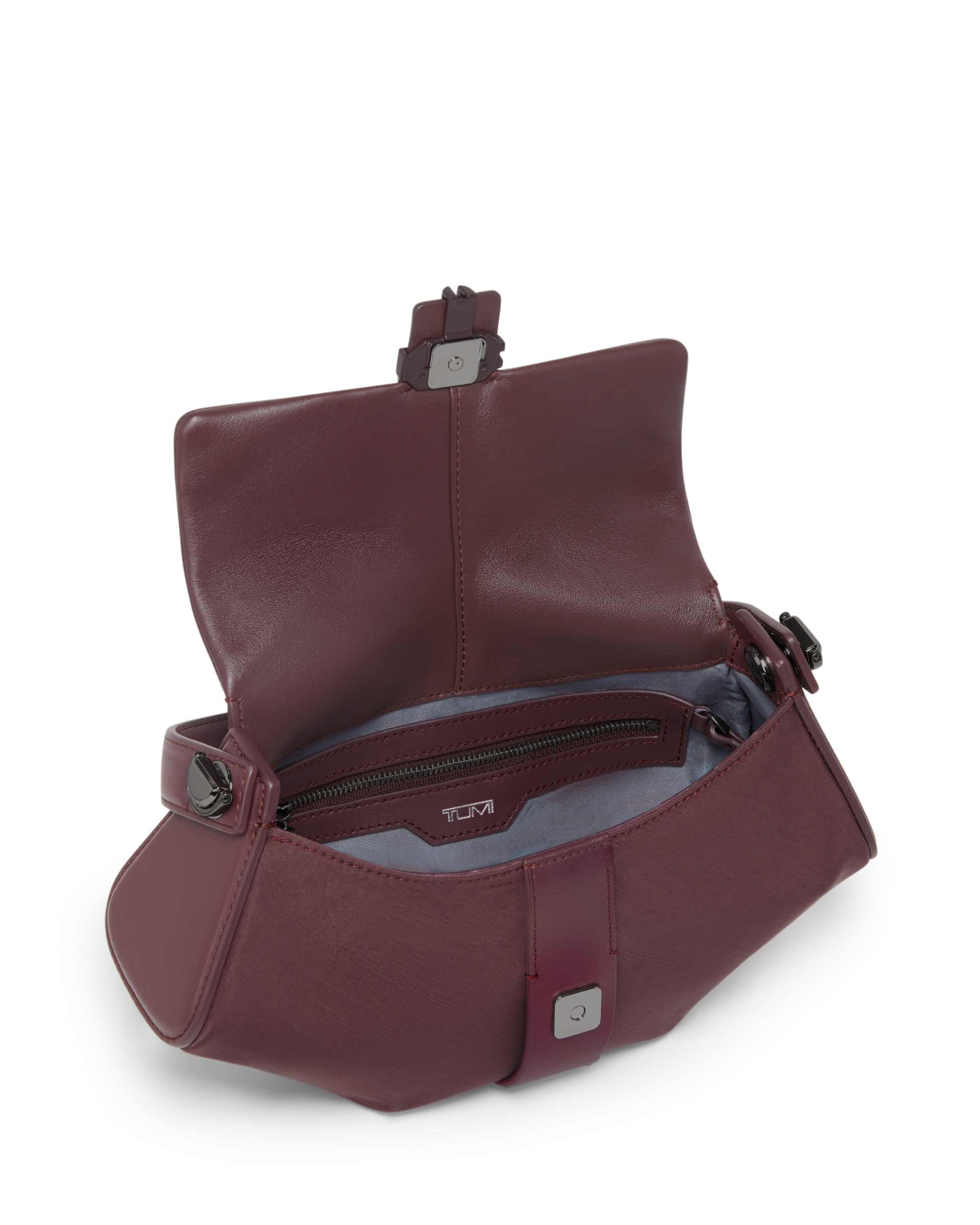 Imagen 3 de Bolso de hombro pequeño journey de nailon y piel con correa extraíble - Tumi - Topo Topo