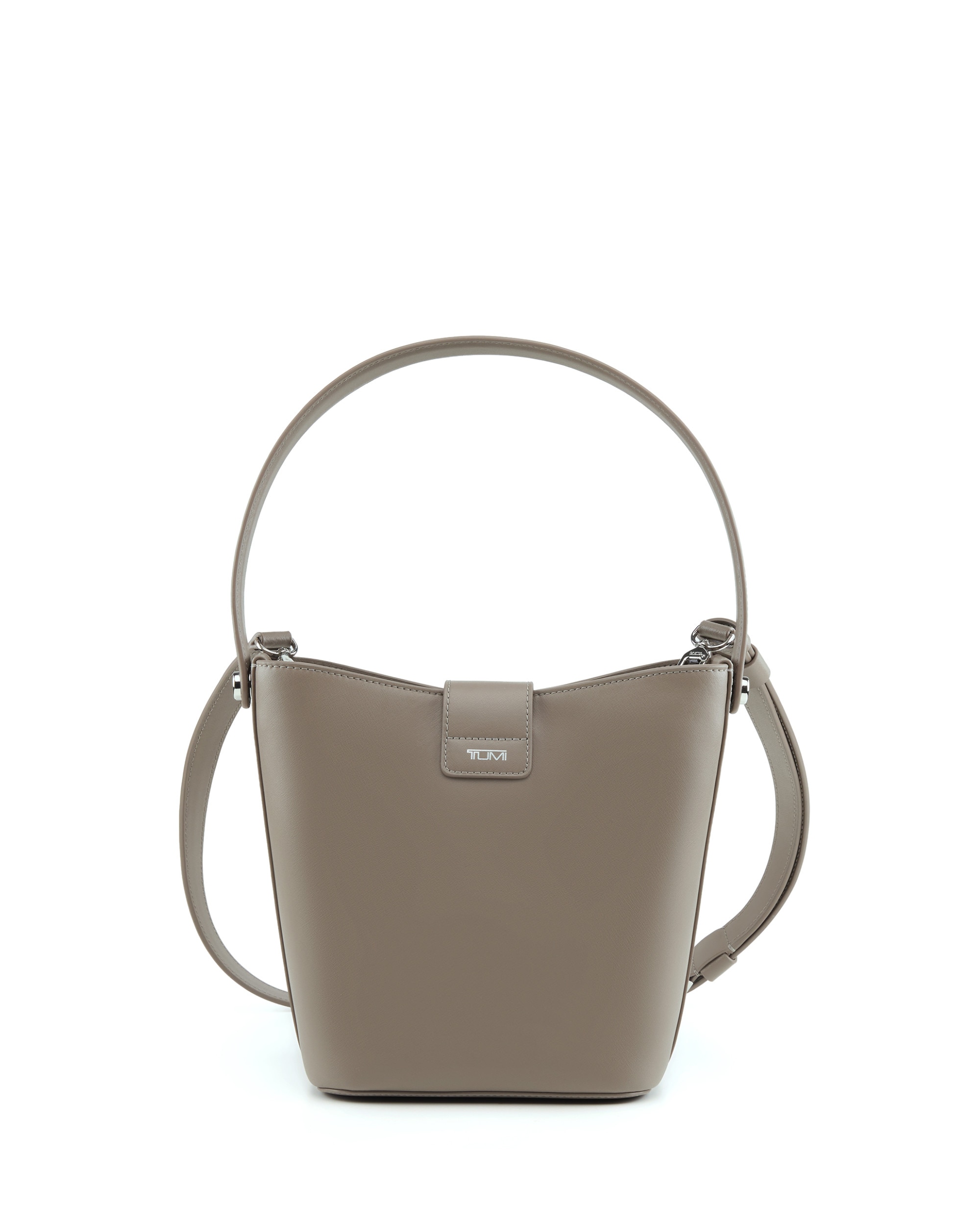 Bolso bucket pequeño olas de piel con correa ajustable - Tumi - Gris oscuro Gris oscuro-3