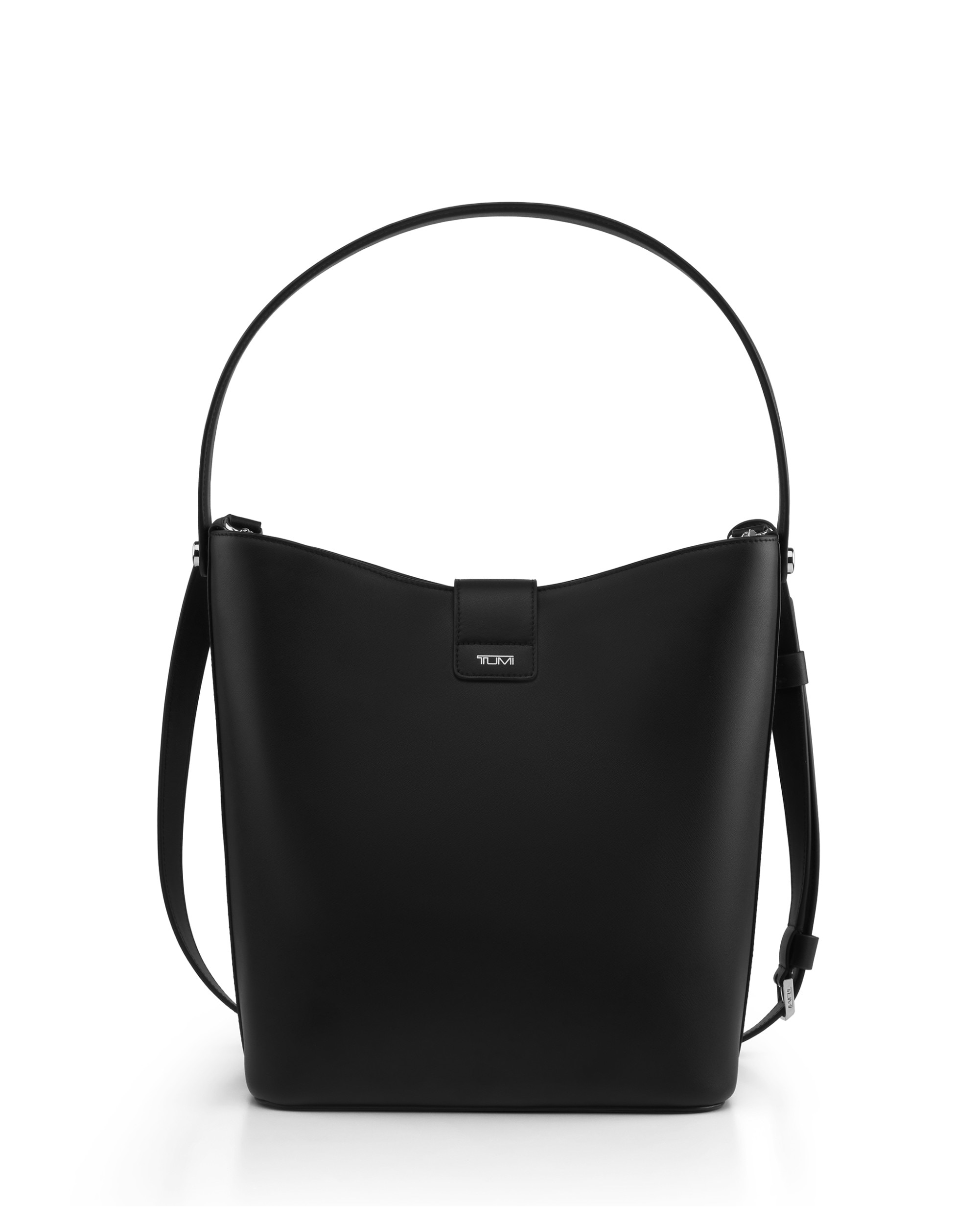 Imagen 3 de Bolso bucket mediano olas de piel con correa ajustable - Tumi - Negro Negro