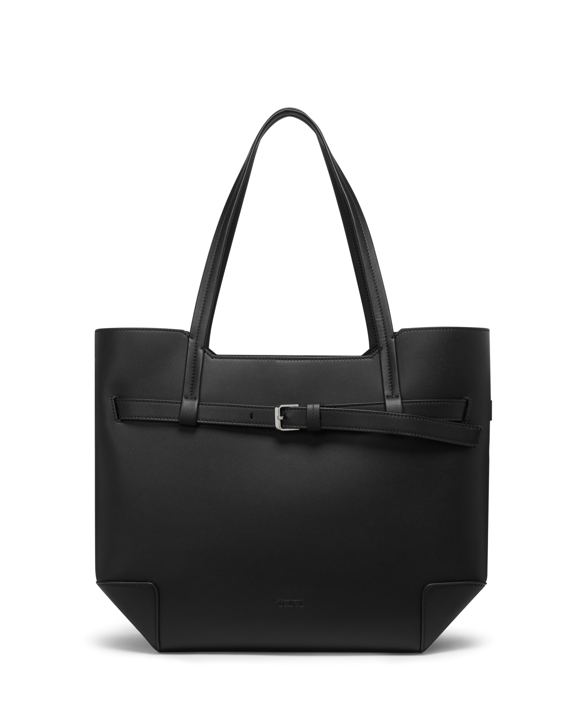 Imagen 0 de Bolso tote adatto de piel con cierre magnético Negro