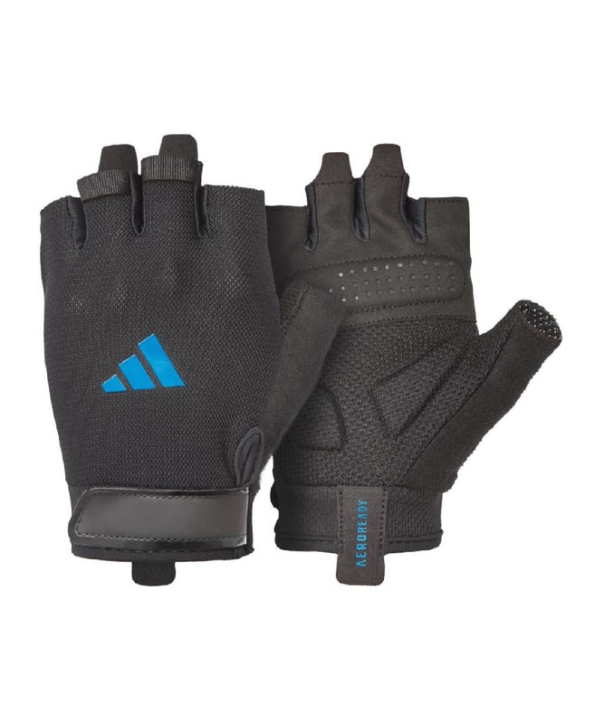 Imagen 3 de Guantes entrenamiento essential adidas - Negro / Azul Negro / Azul