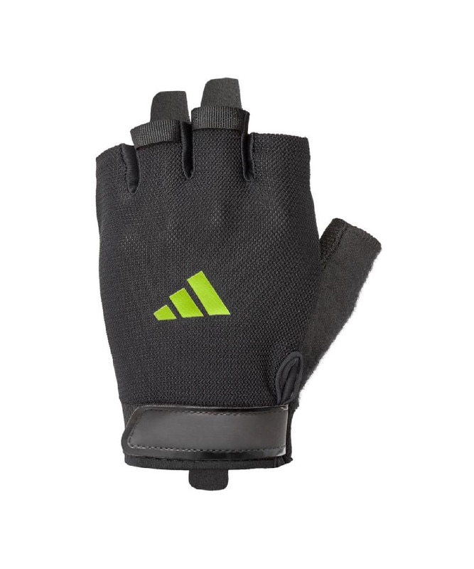 Imagen 4 de Guantes entrenamiento essential adidas - Negro / Verde Negro / Verde