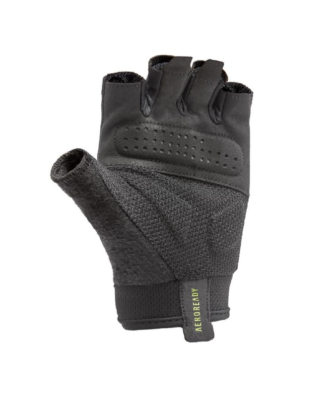 Imagen 7 de Guantes entrenamiento essential adidas - Negro / Verde Negro / Verde