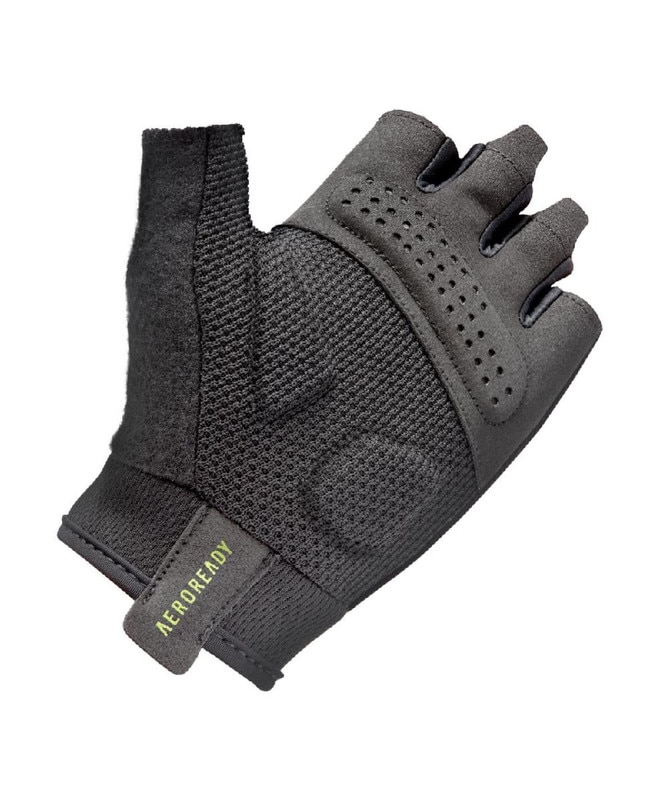 Imagen 8 de Guantes entrenamiento essential adidas - Negro / Verde Negro / Verde