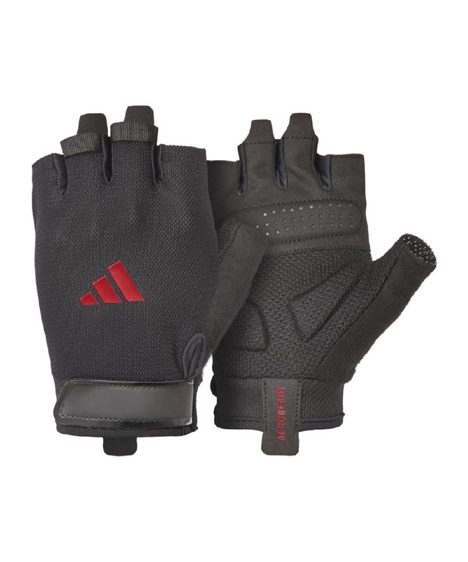 Imagen 3 de Guantes entrenamiento essential adidas - Negro / Rojo Negro / Rojo