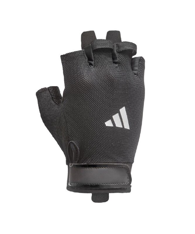Imagen 4 de Guantes entrenamiento essential adidas - Negro / Blanco Negro / Blanco