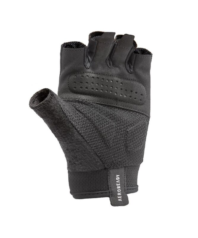 Imagen 5 de Guantes entrenamiento essential adidas - Negro / Blanco Negro / Blanco