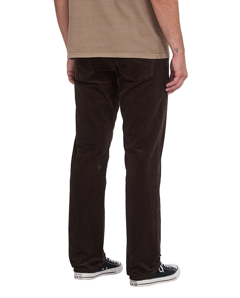 Imagen 2 de Pantalón de pana de hombre con corte regular y cinco bolsillos - Volcom - Marrón chocolate Marrón chocolate