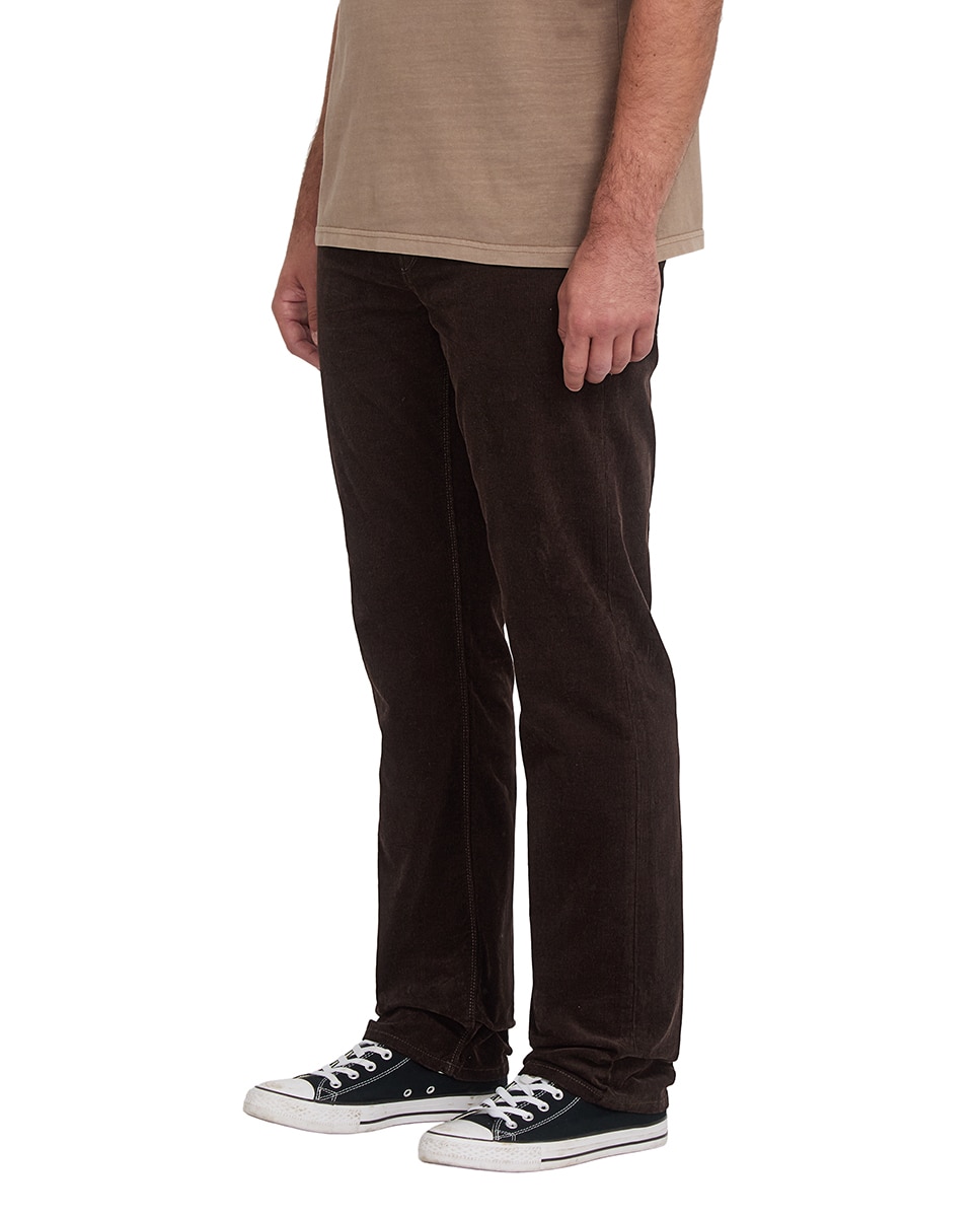 Imagen 4 de Pantalón de pana de hombre con corte regular y cinco bolsillos - Volcom - Marrón chocolate Marrón chocolate