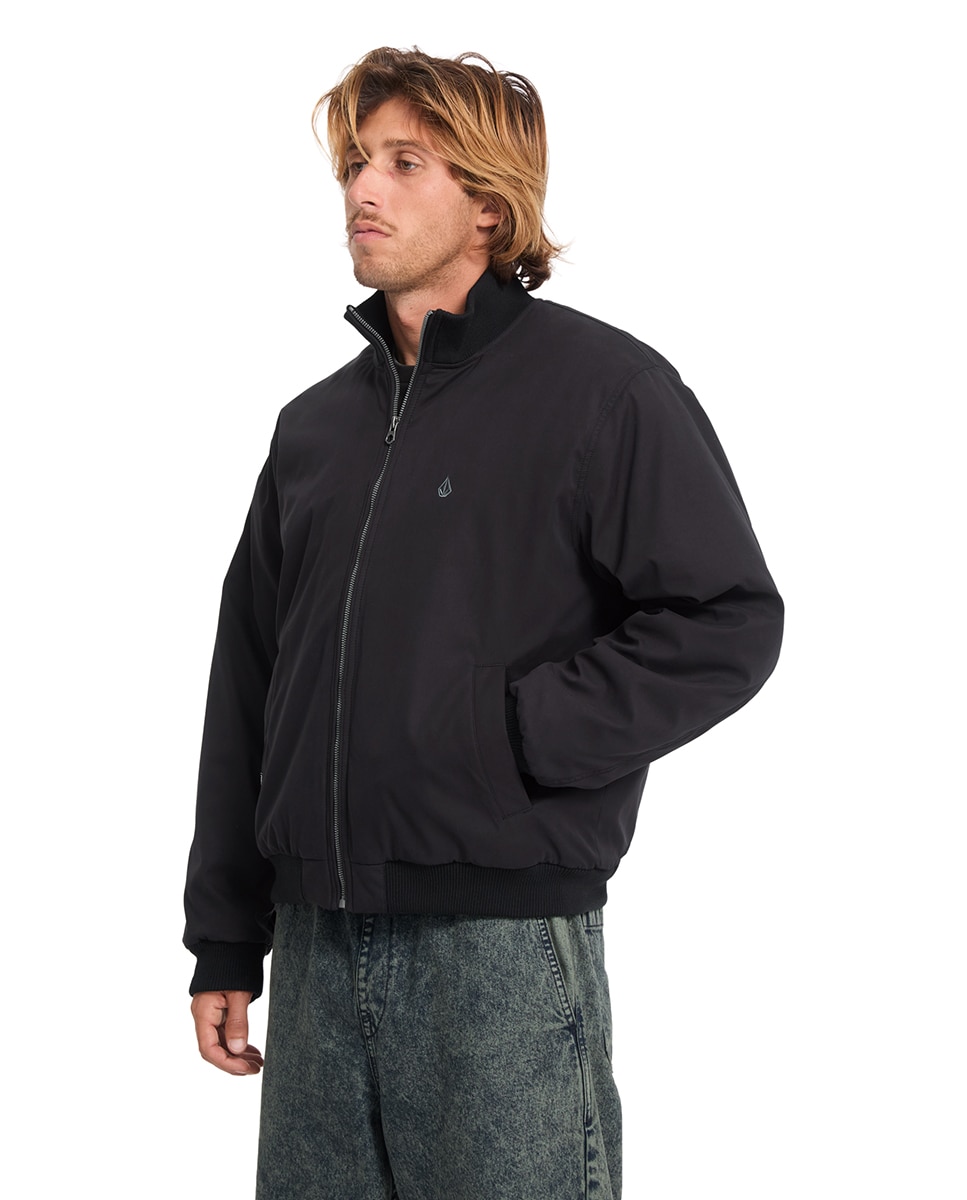 Imagen 4 de Cazadora de hombre con cremallera y color - Volcom - Negro Negro