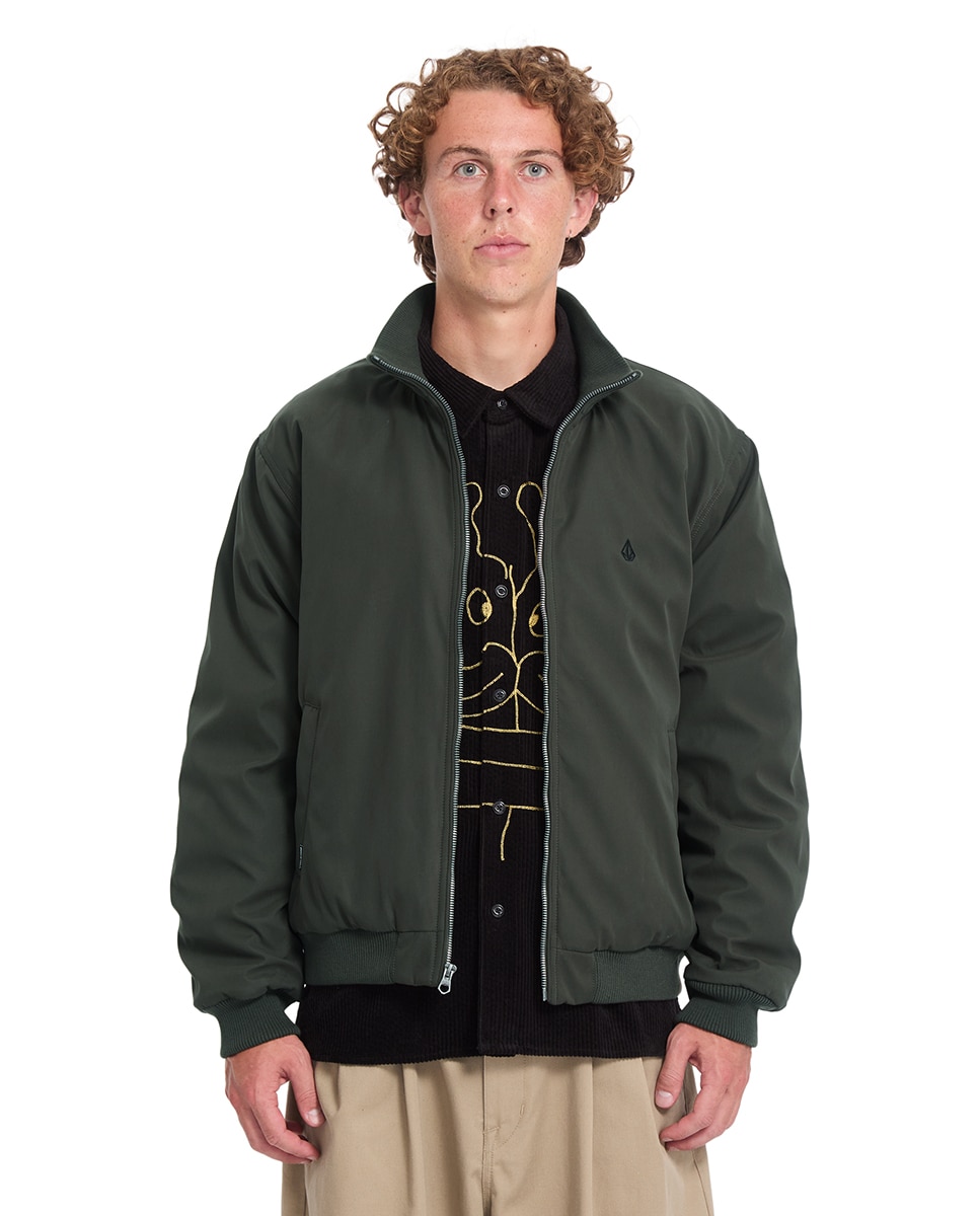 Imagen 1 de Cazadora de hombre con cremallera y color negro - Volcom - Verde pardo Verde pardo
