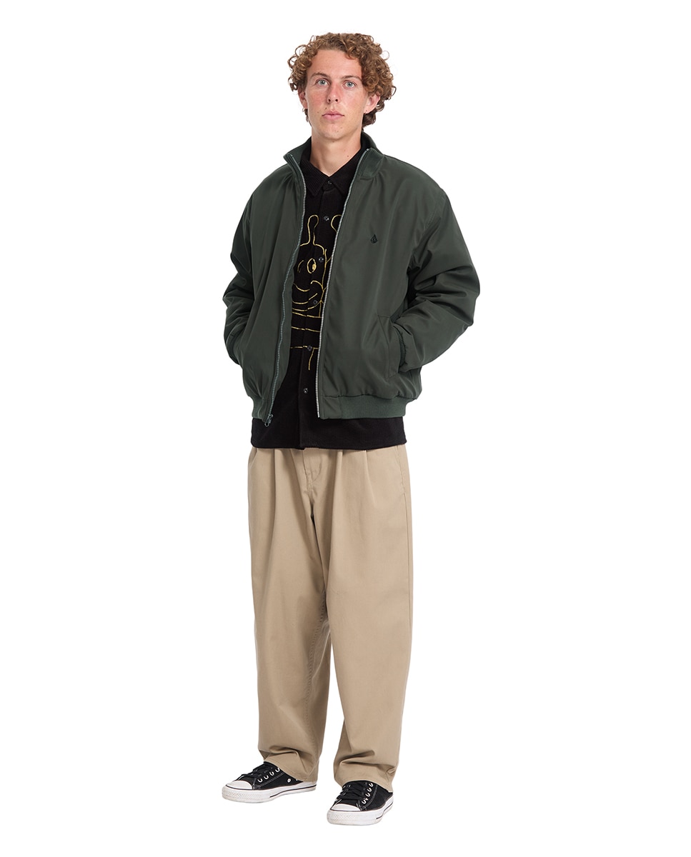 Imagen 3 de Cazadora de hombre con cremallera y color negro - Volcom - Verde pardo Verde pardo
