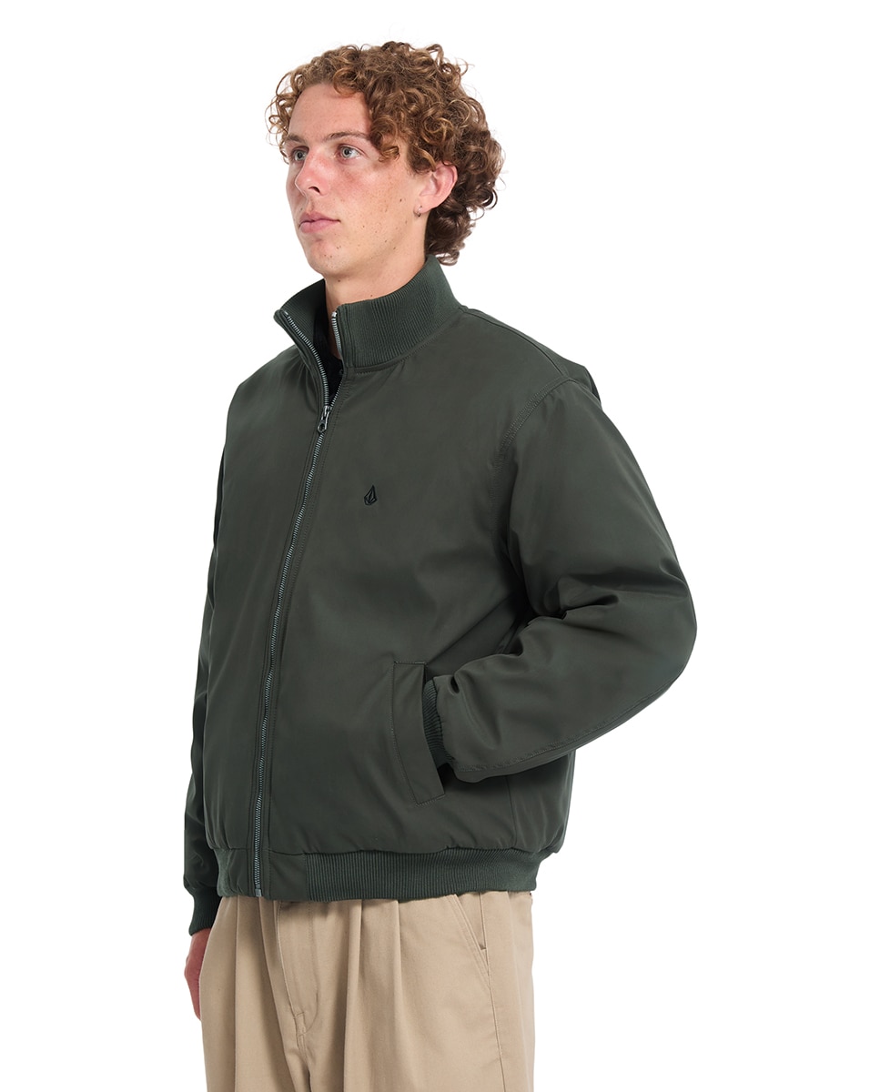 Imagen 4 de Cazadora de hombre con cremallera y color negro - Volcom - Verde pardo Verde pardo