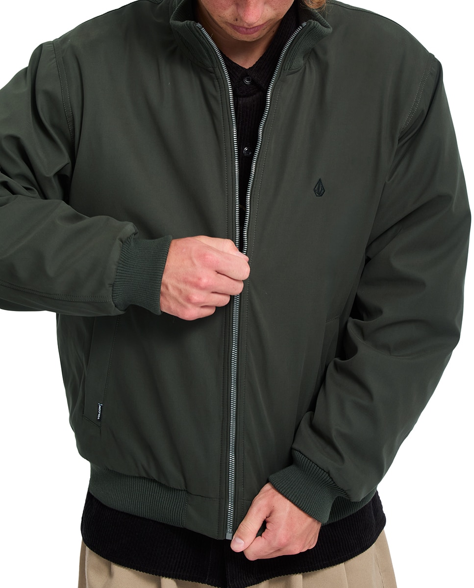Imagen 5 de Cazadora de hombre con cremallera y color negro - Volcom - Verde pardo Verde pardo