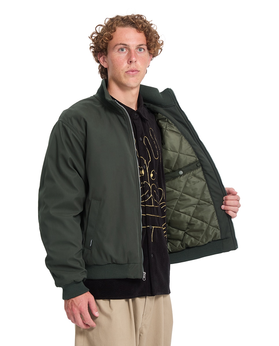 Imagen 6 de Cazadora de hombre con cremallera y color negro - Volcom - Verde pardo Verde pardo