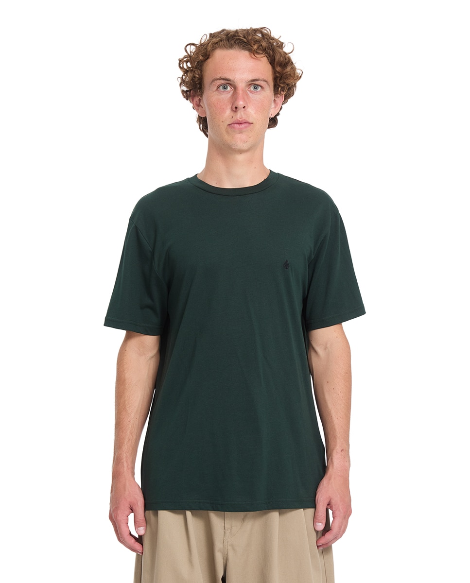 Imagen 1 de Camiseta de hombre de manga corta y cuello redondo Verde oscuro