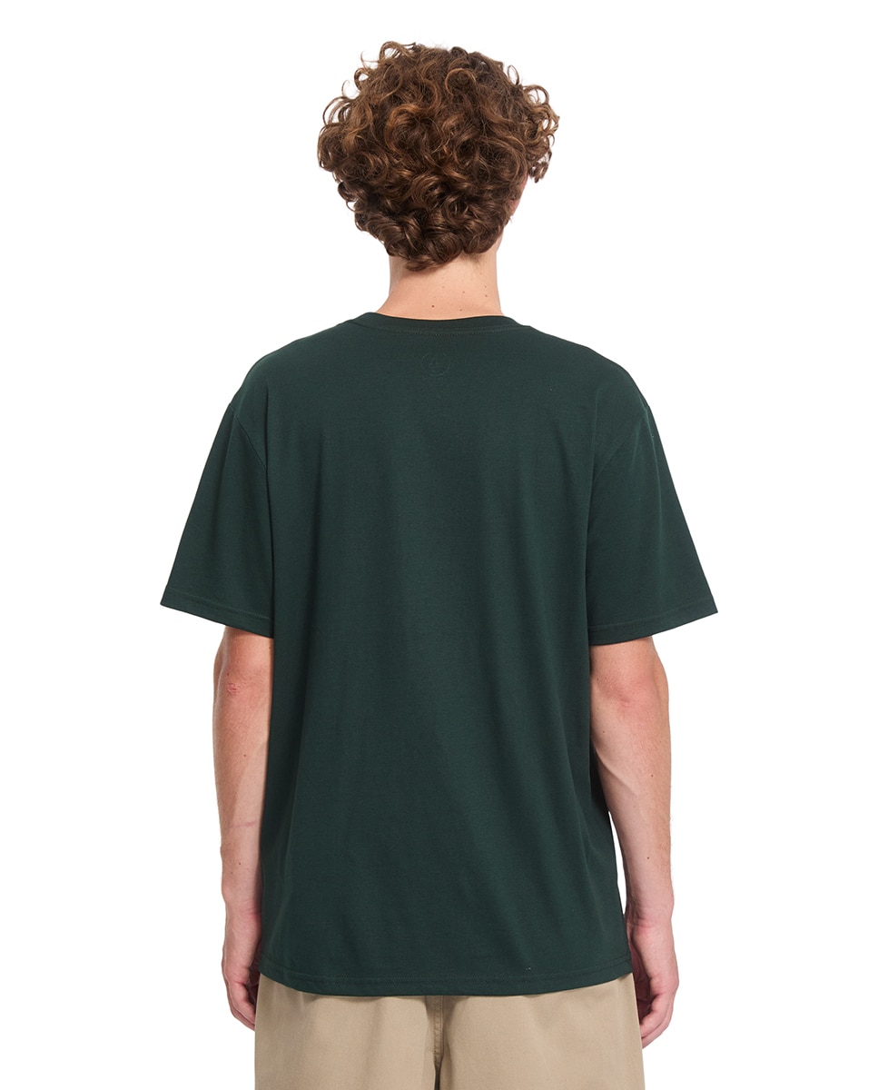 Imagen 2 de Camiseta de hombre de manga corta y cuello redondo - Volcom - Burdeos Verde oscuro