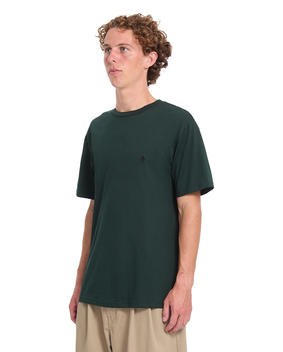 Imagen 4 de Camiseta de hombre de manga corta y cuello redondo - Volcom - Burdeos Verde oscuro