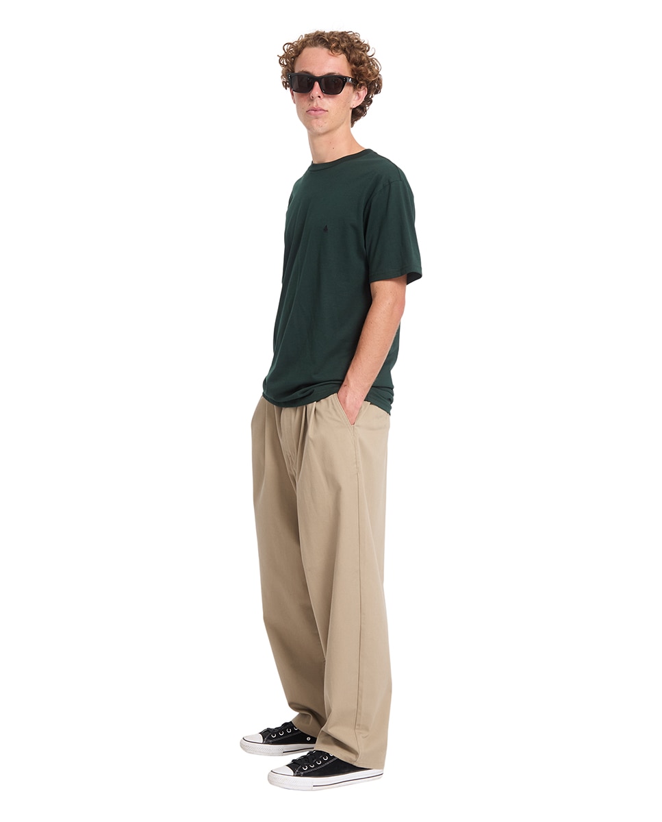 Imagen 5 de Camiseta de hombre de manga corta y cuello redondo - Volcom - Burdeos Verde oscuro