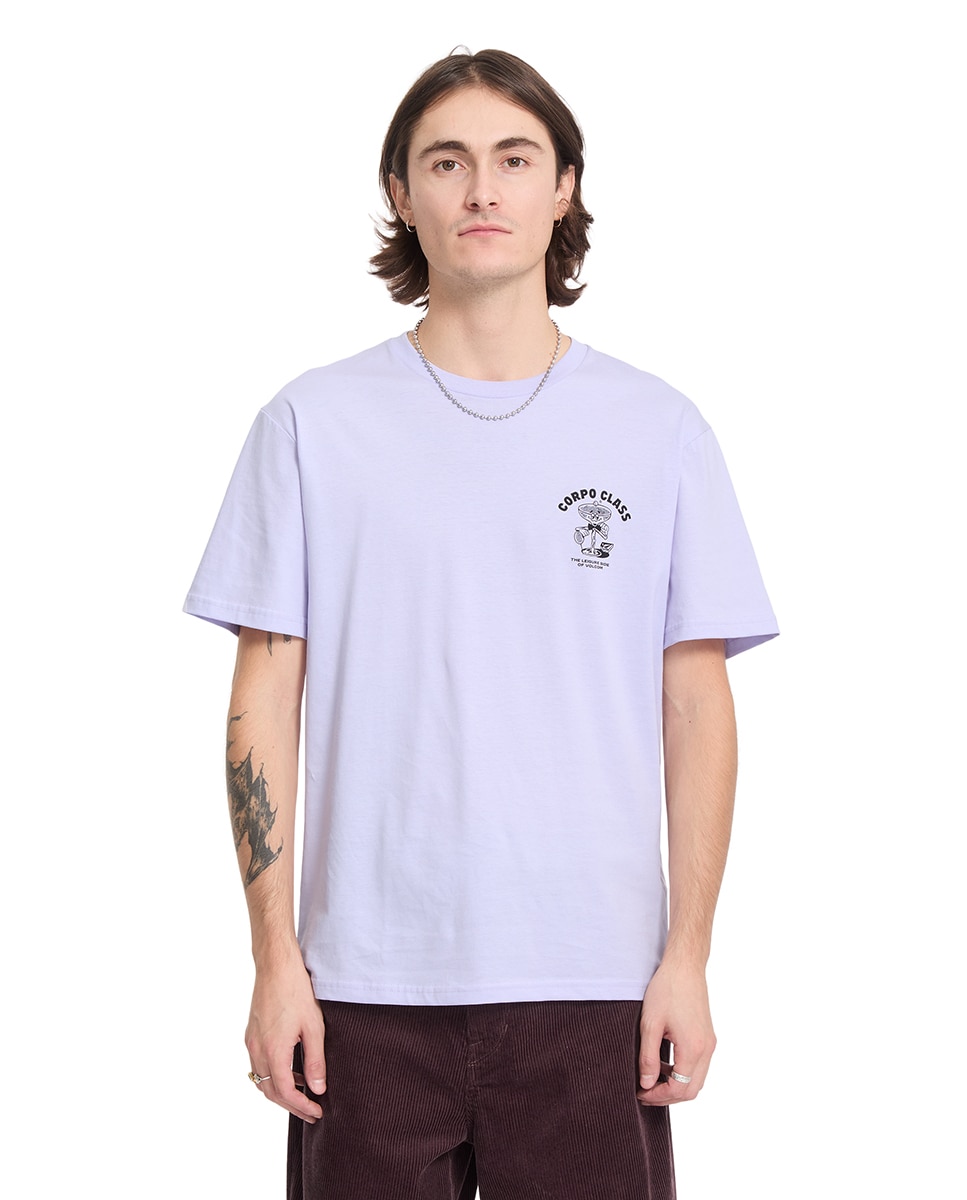 Imagen 1 de Camiseta de hombre de manga corta y cuello redondo Lila