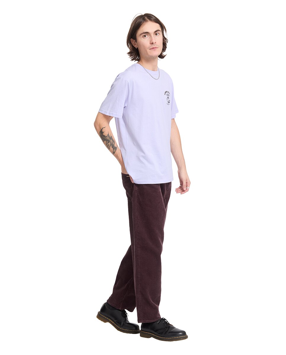 Imagen 3 de Camiseta de hombre de manga corta y cuello redondo - Volcom - Lila Lila