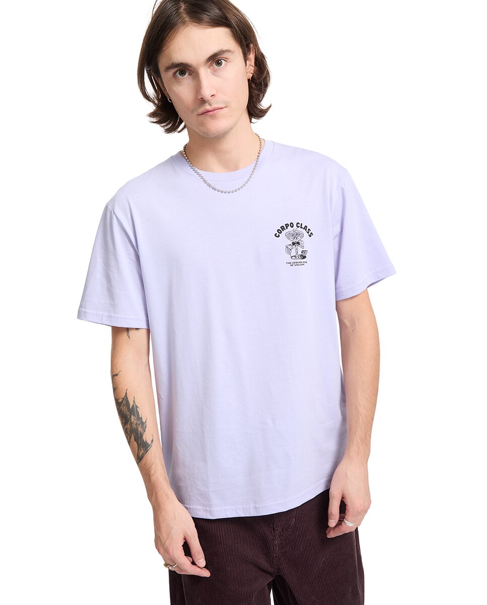 Imagen 5 de Camiseta de hombre de manga corta y cuello redondo - Volcom - Lila Lila